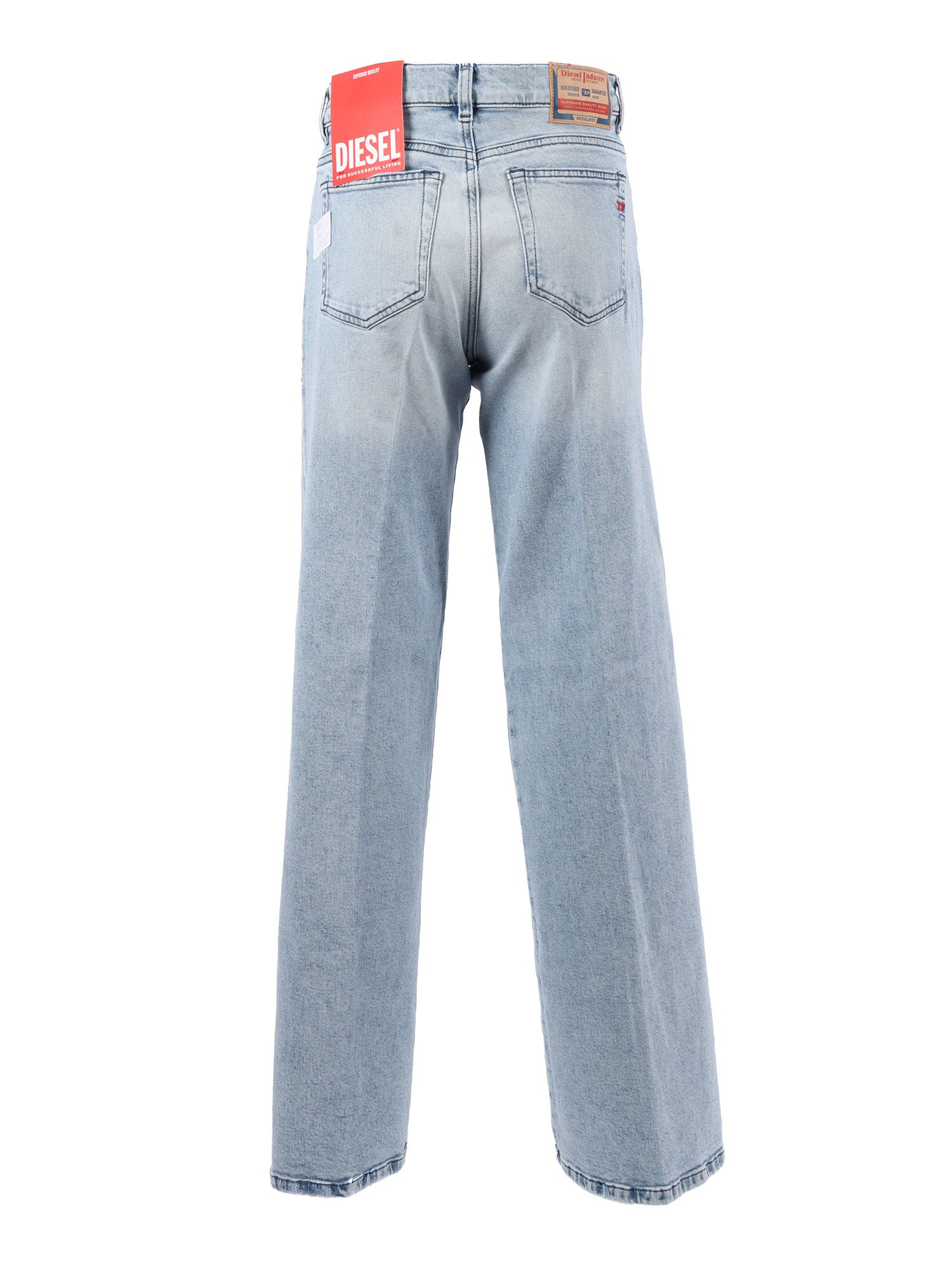5 pockets Blue Cotton Elastane Jean