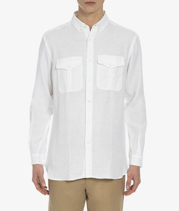 Military Linen Shirt Bloomsbury Beige Sport
