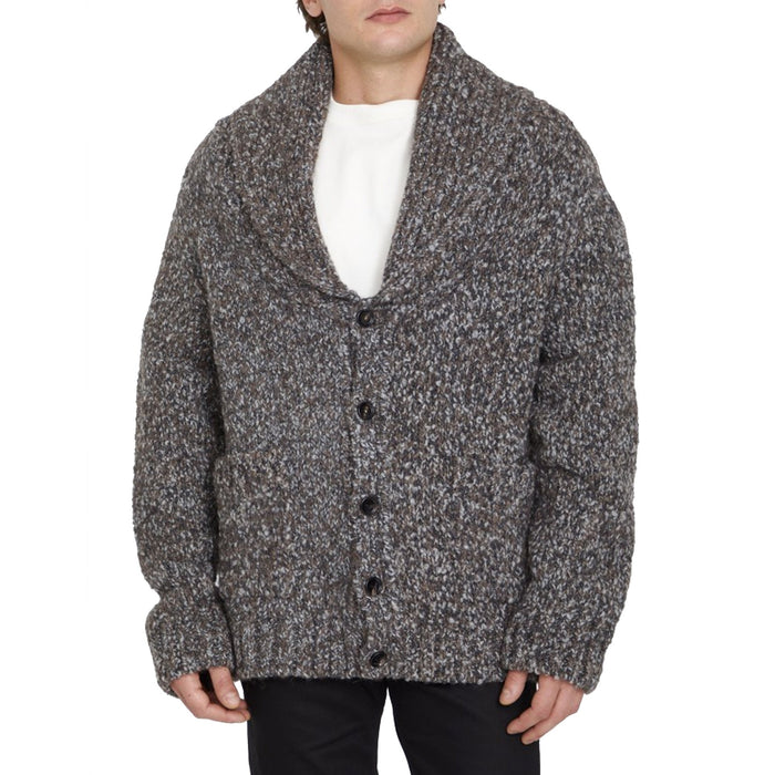 Cardigan Gray Alpaca Polyamide Wool