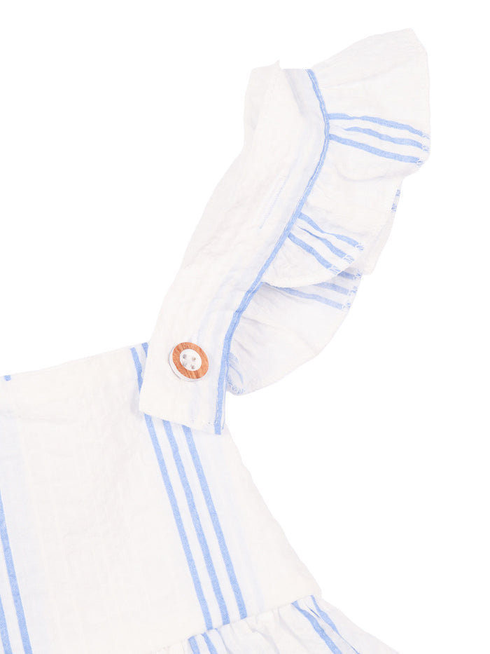dress White Cotton Elastane