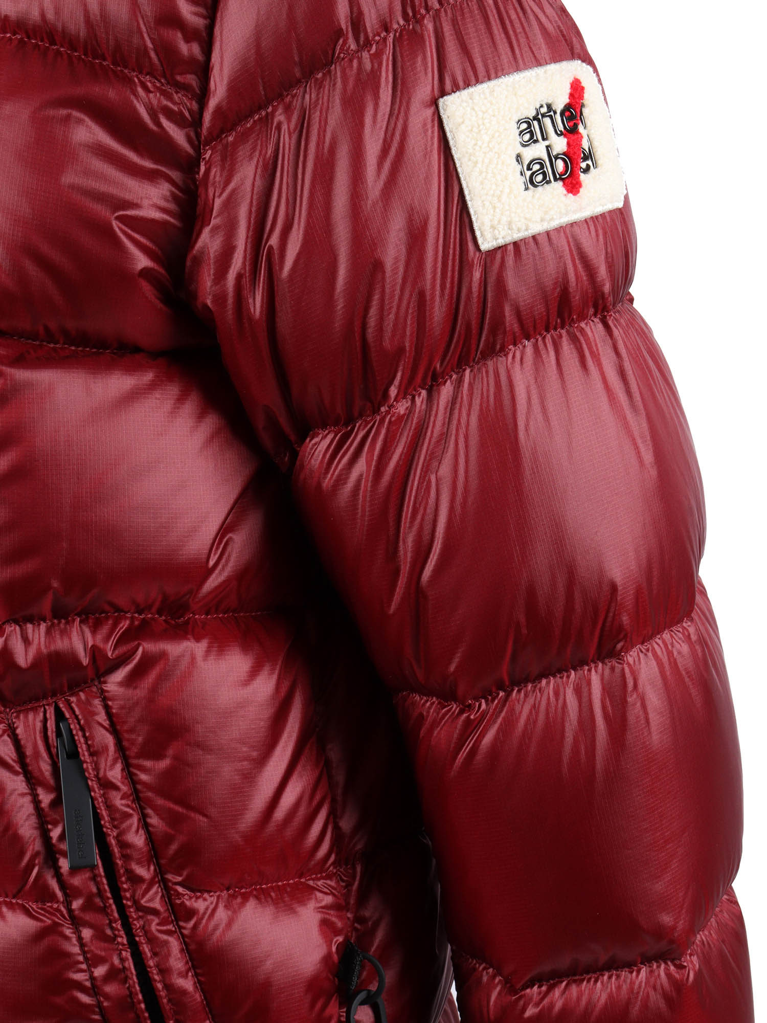 Mens Outerwear Red Polyamide Short Puffer