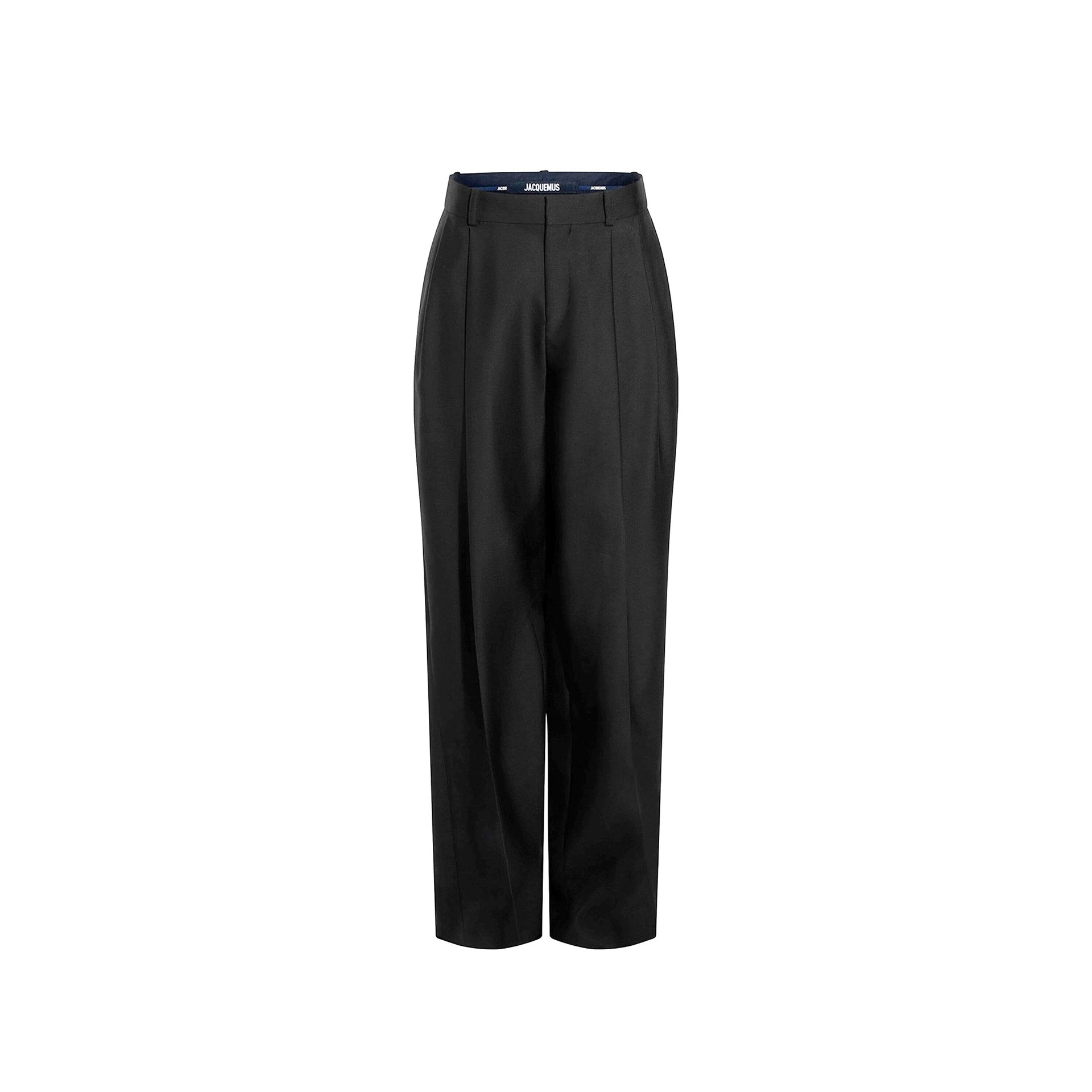 Curzio Flared Pants Black Silk Virgin Wool