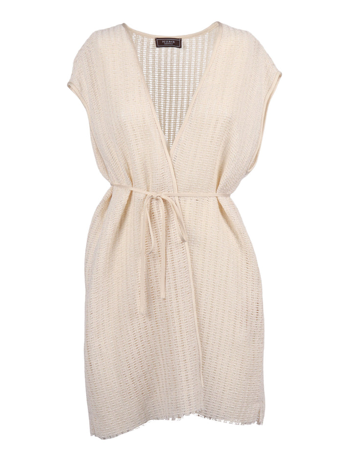 Woman Jacket White Cotton Polyester Other Fibres