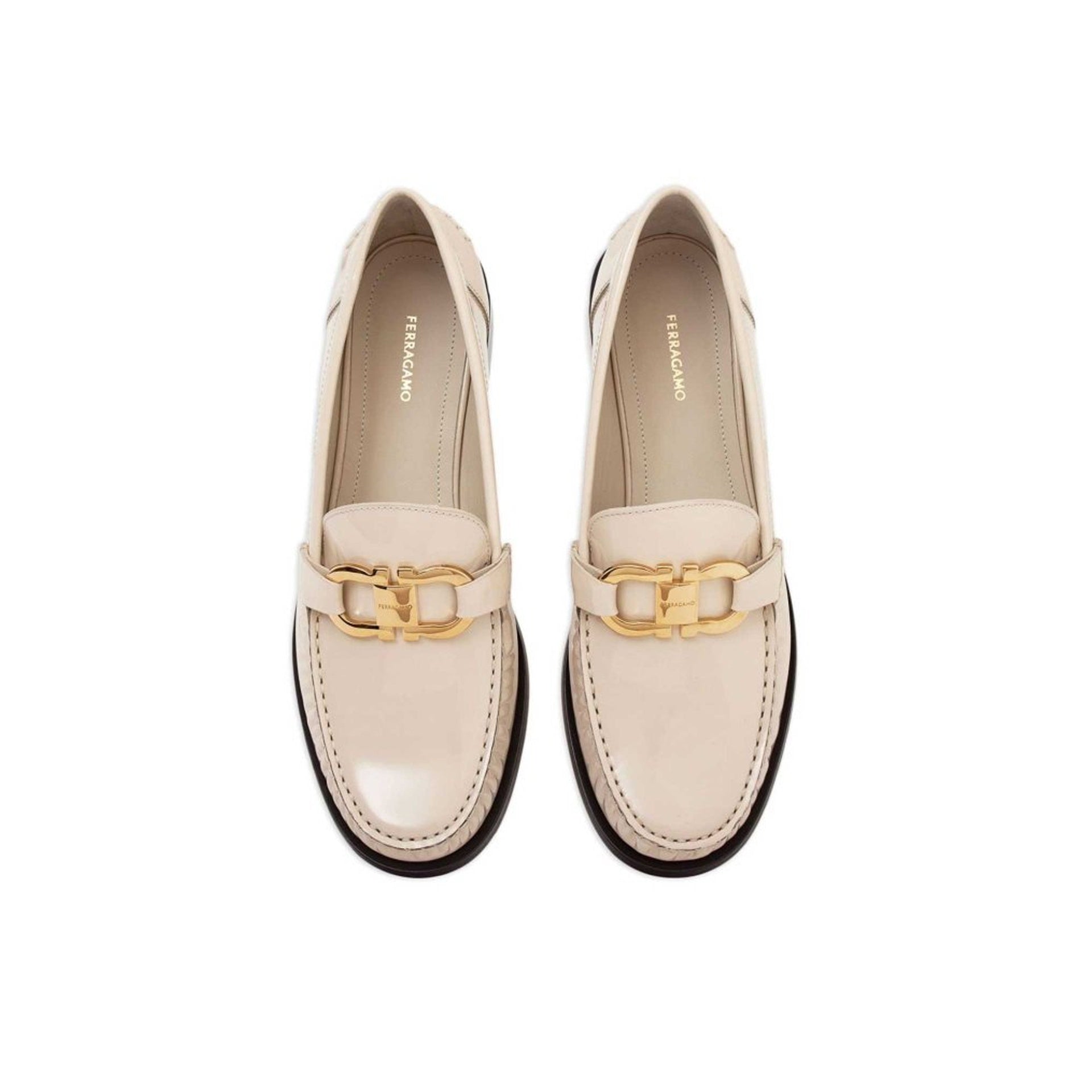 Maryan Leather Loafers White Calf