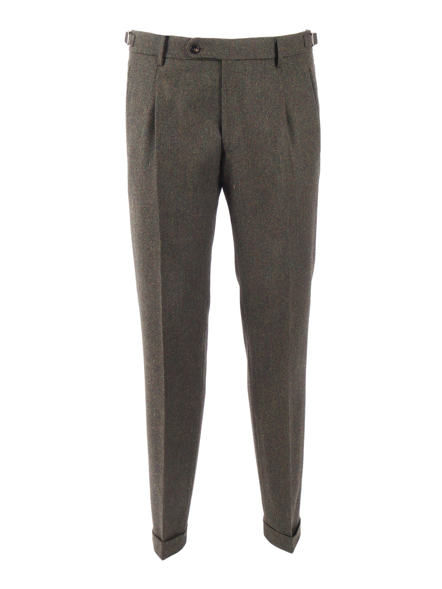 Retrolong Pants Green Wool