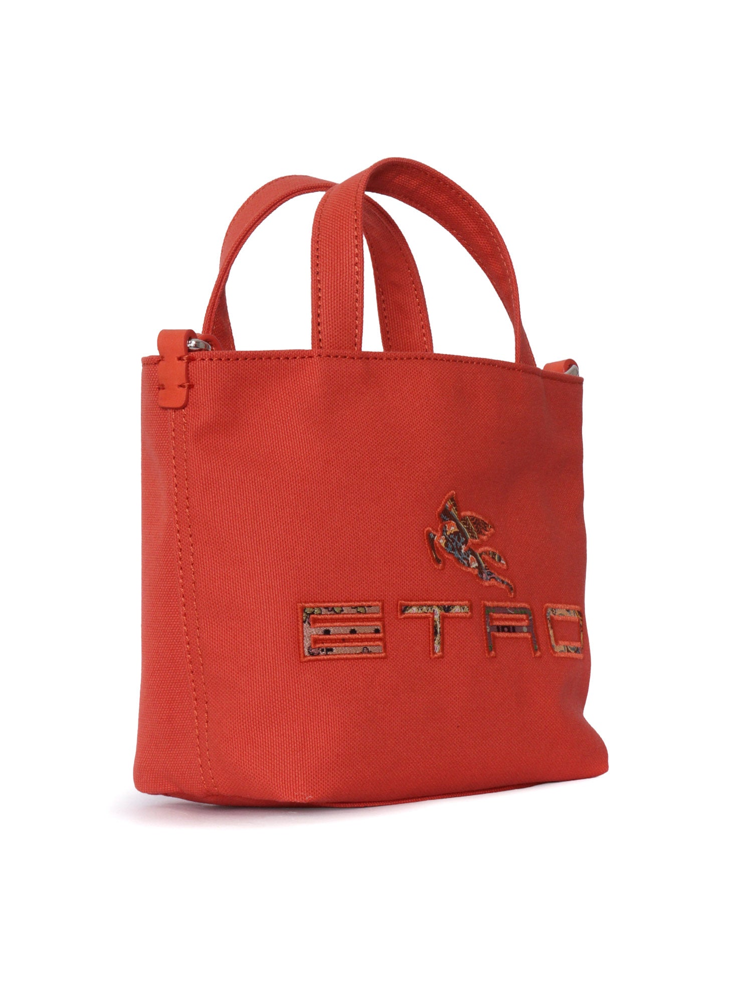 BAG CANVAS Red Cotton Handbag