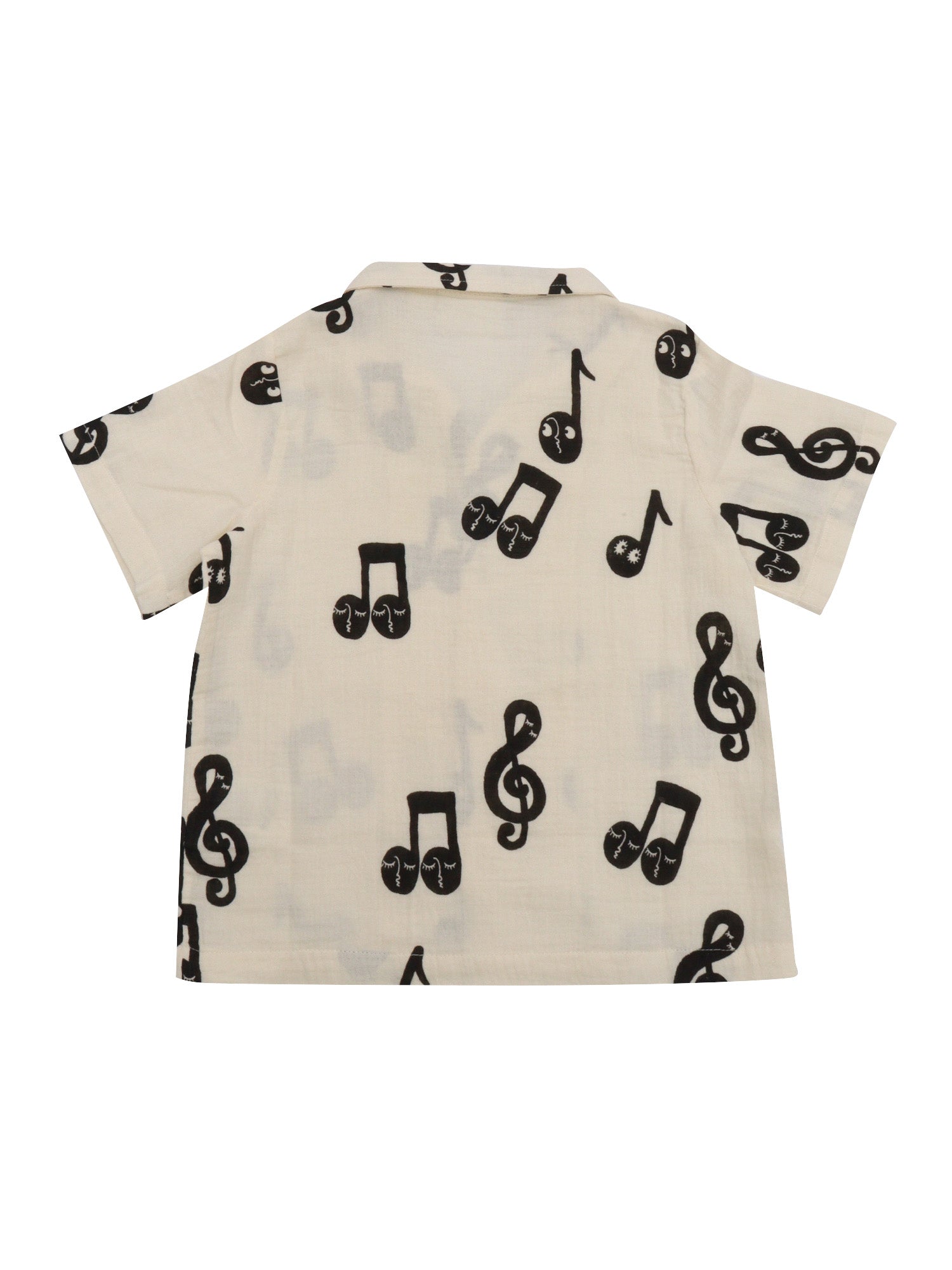 Note aop muslin ss shirt Beige Organic Cotton
