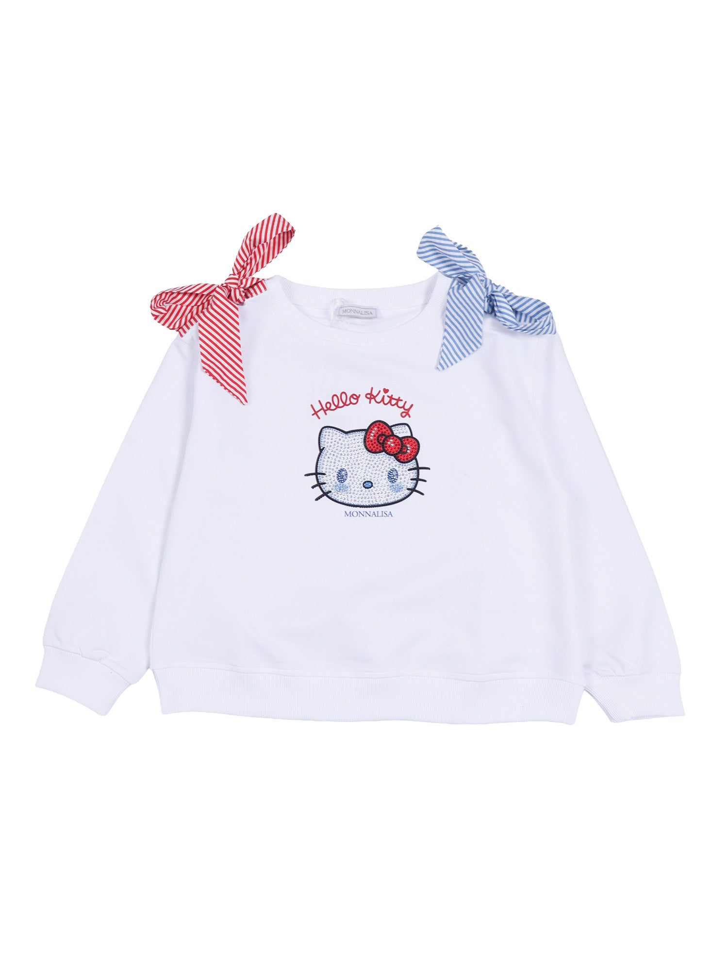 BOW-DETAIL SWEATSHIRT White Cotton Elastane