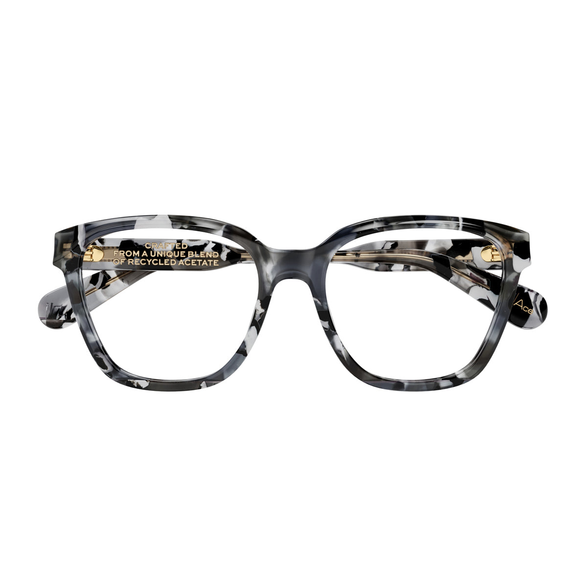 Chloé CH0265O Linea Gayia 007 Gray Black Transparent Multicolore Recycled Acetate Occhiali Da Vista