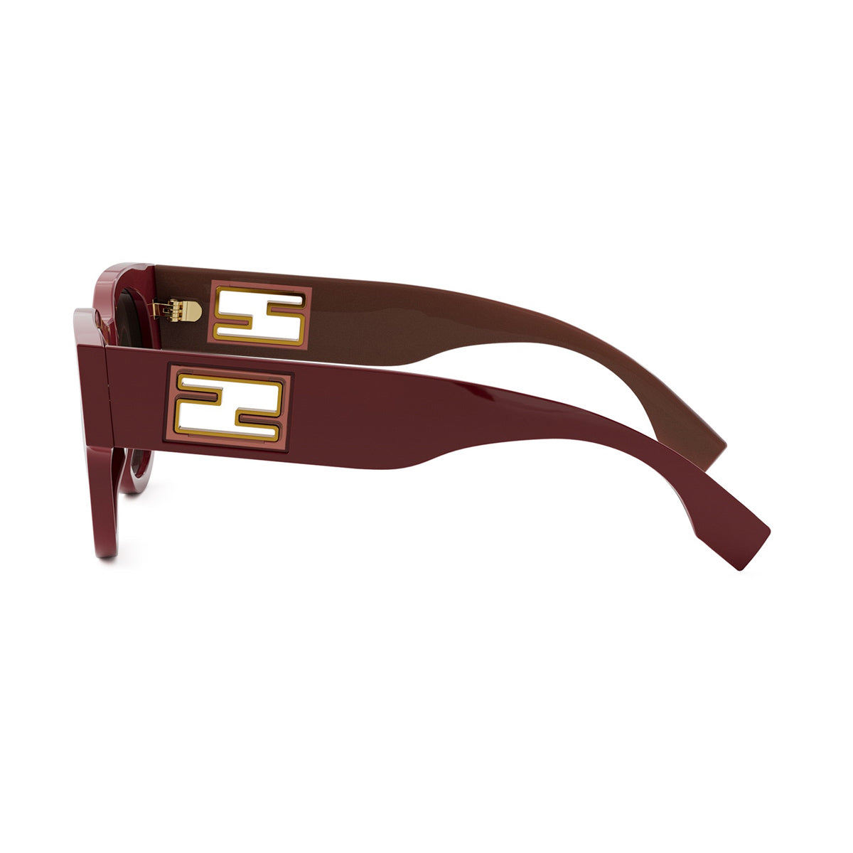 Fendi FE40147I BAGUETTE Rosso Acetate Occhiali Da Sole