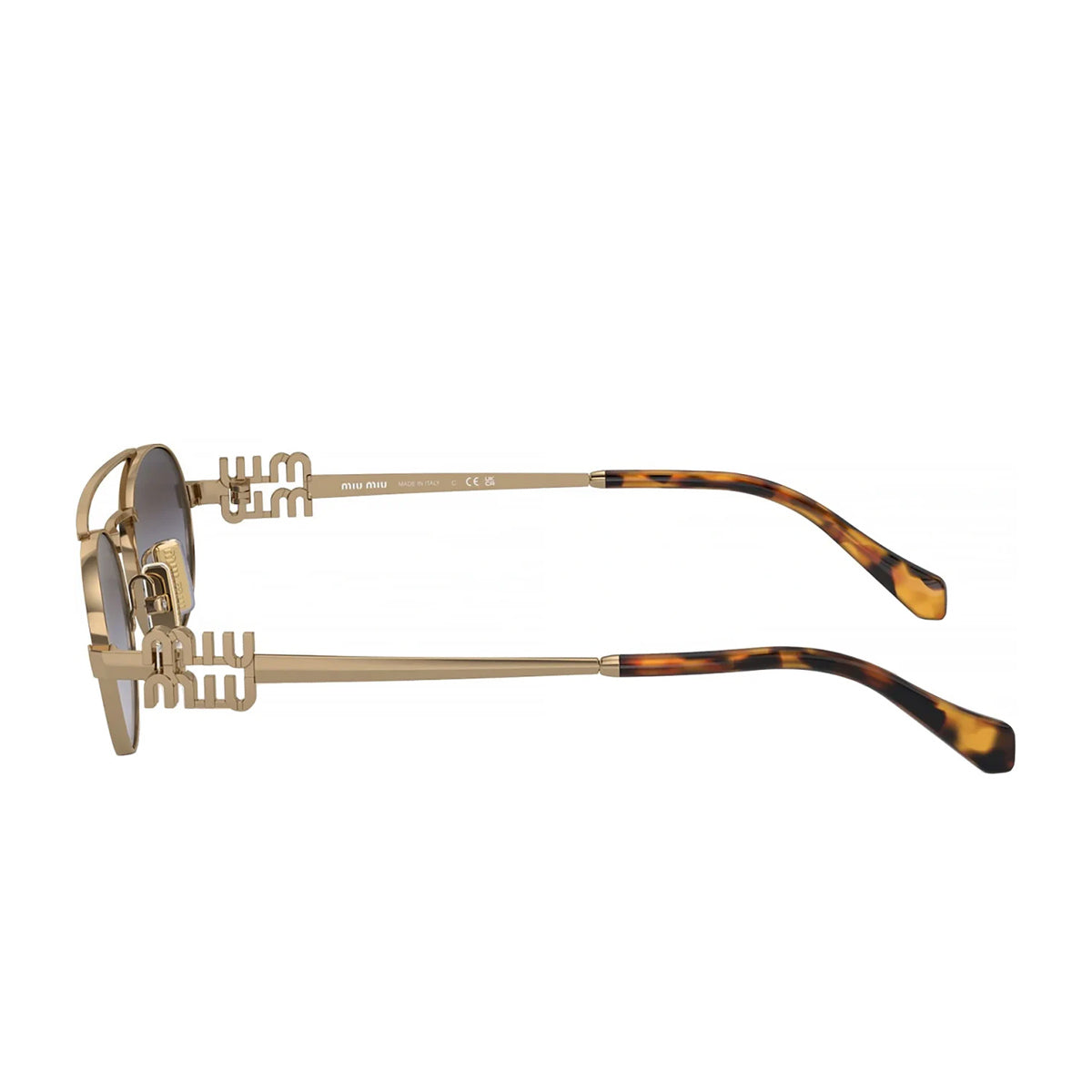 MiuMiu 0MU 54ZS Miu Logo 5AK30C Gold Oro Metal Occhiali Da Sole