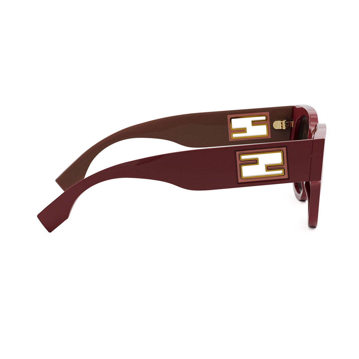Fendi FE40147I BAGUETTE Rosso Acetate Occhiali Da Sole