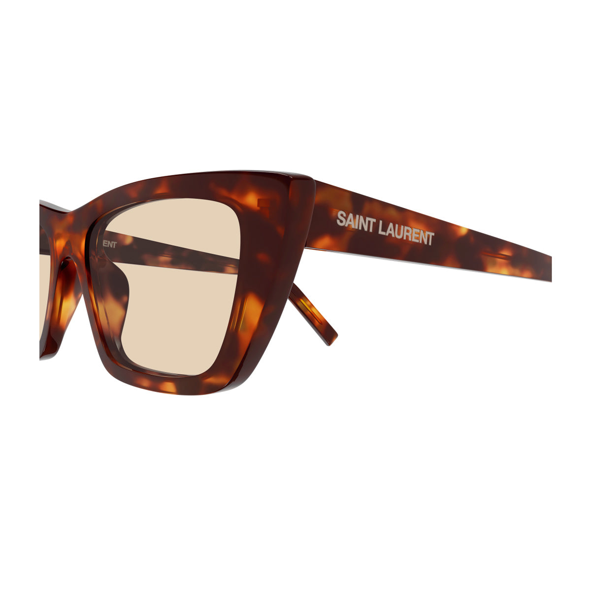 Saint Laurent SL 276 MICA Linea Logo 064 Light Havana Brown Recycled Acetate Occhiali Da Sole