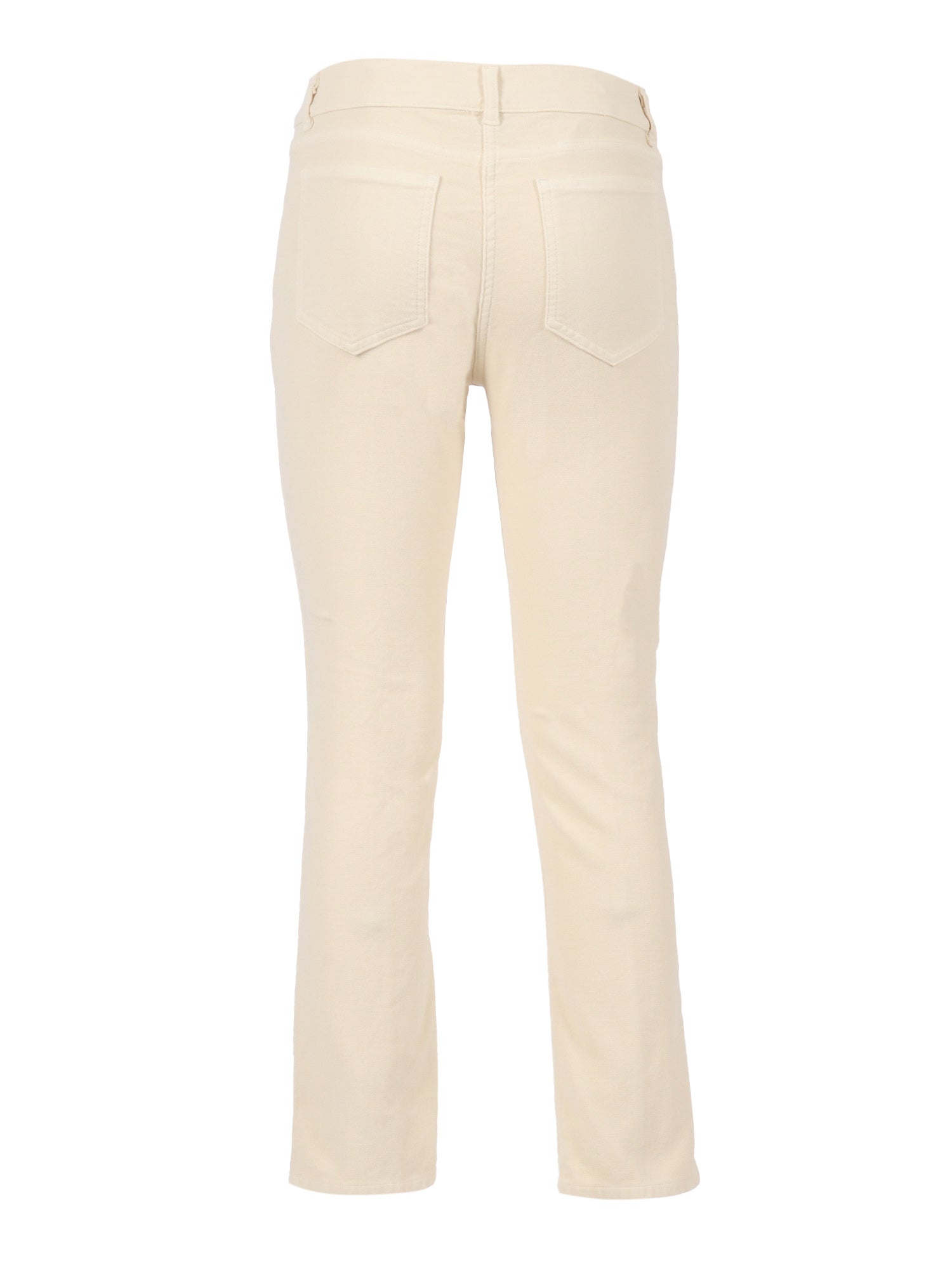 WOMAN PANTS Beige Cotton Elastane