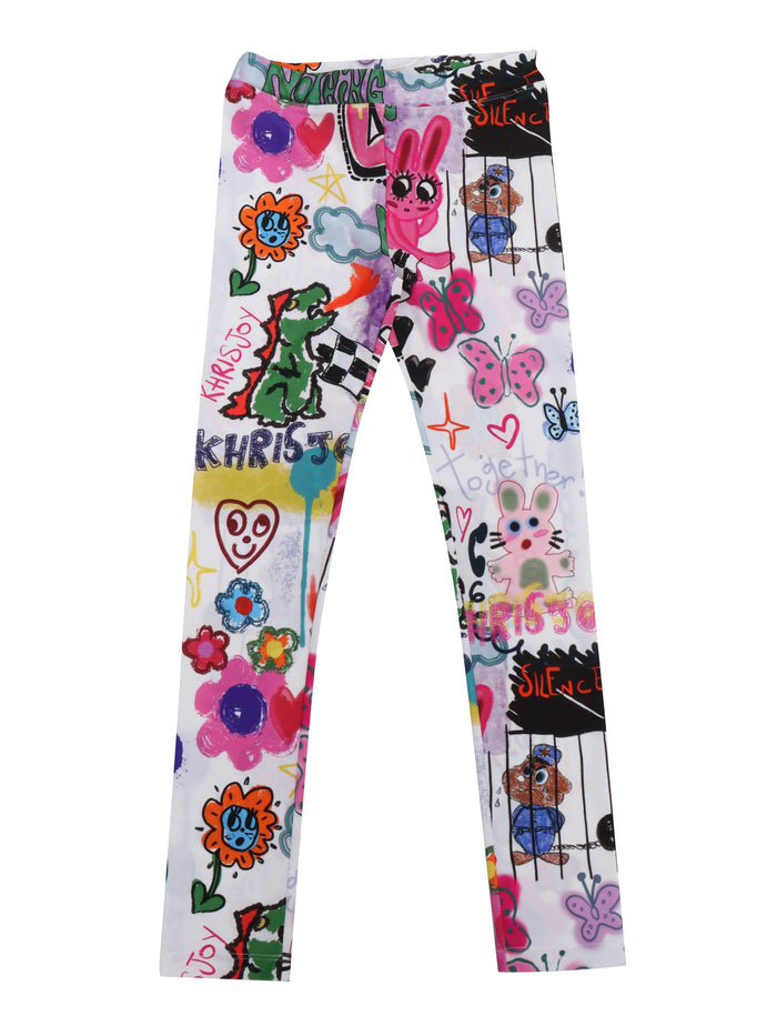 Graffiti Love Leggings Polyamide Elastane