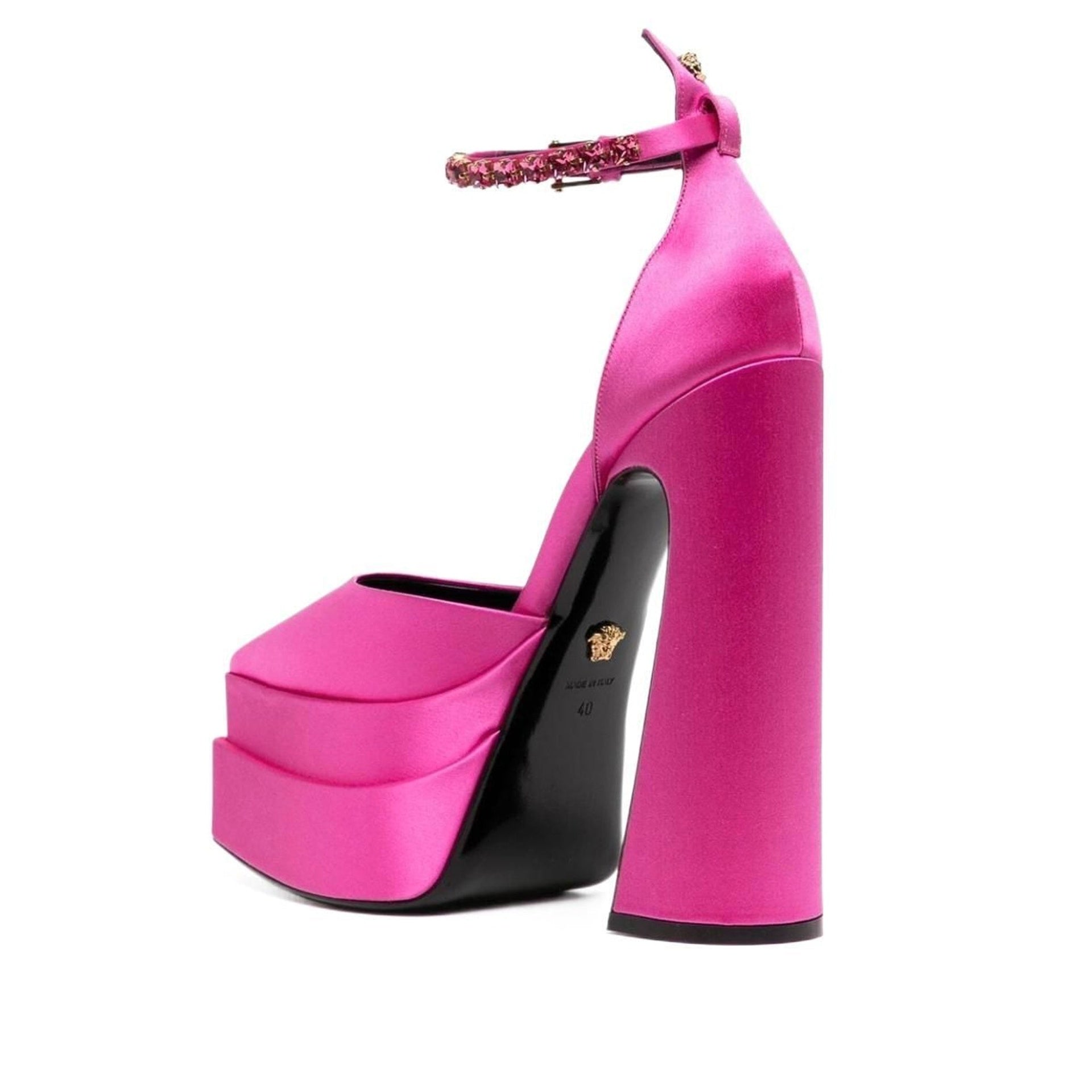 Silk Satin Pumps Pink