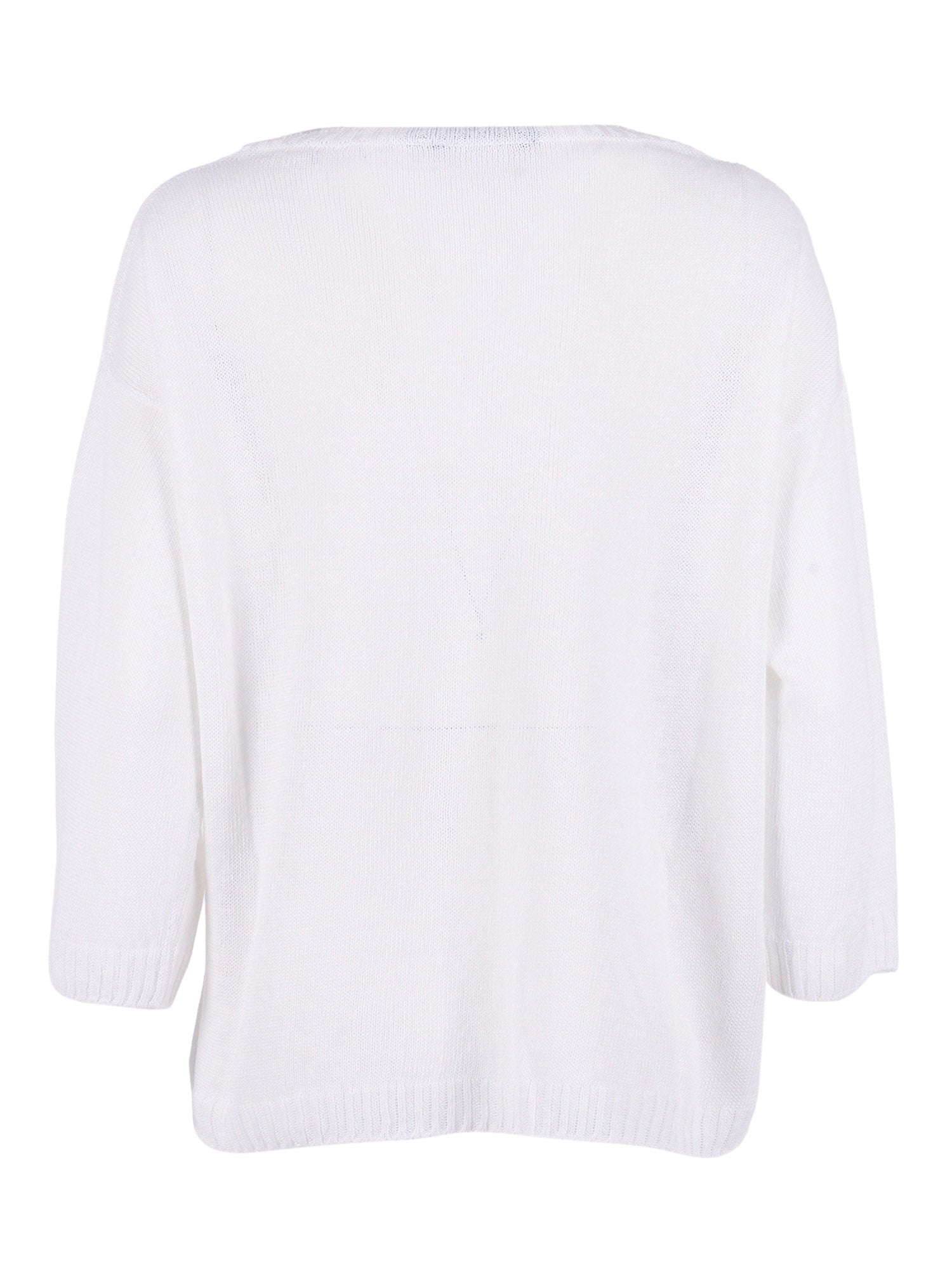 SWEATER White Linen Crewneck
