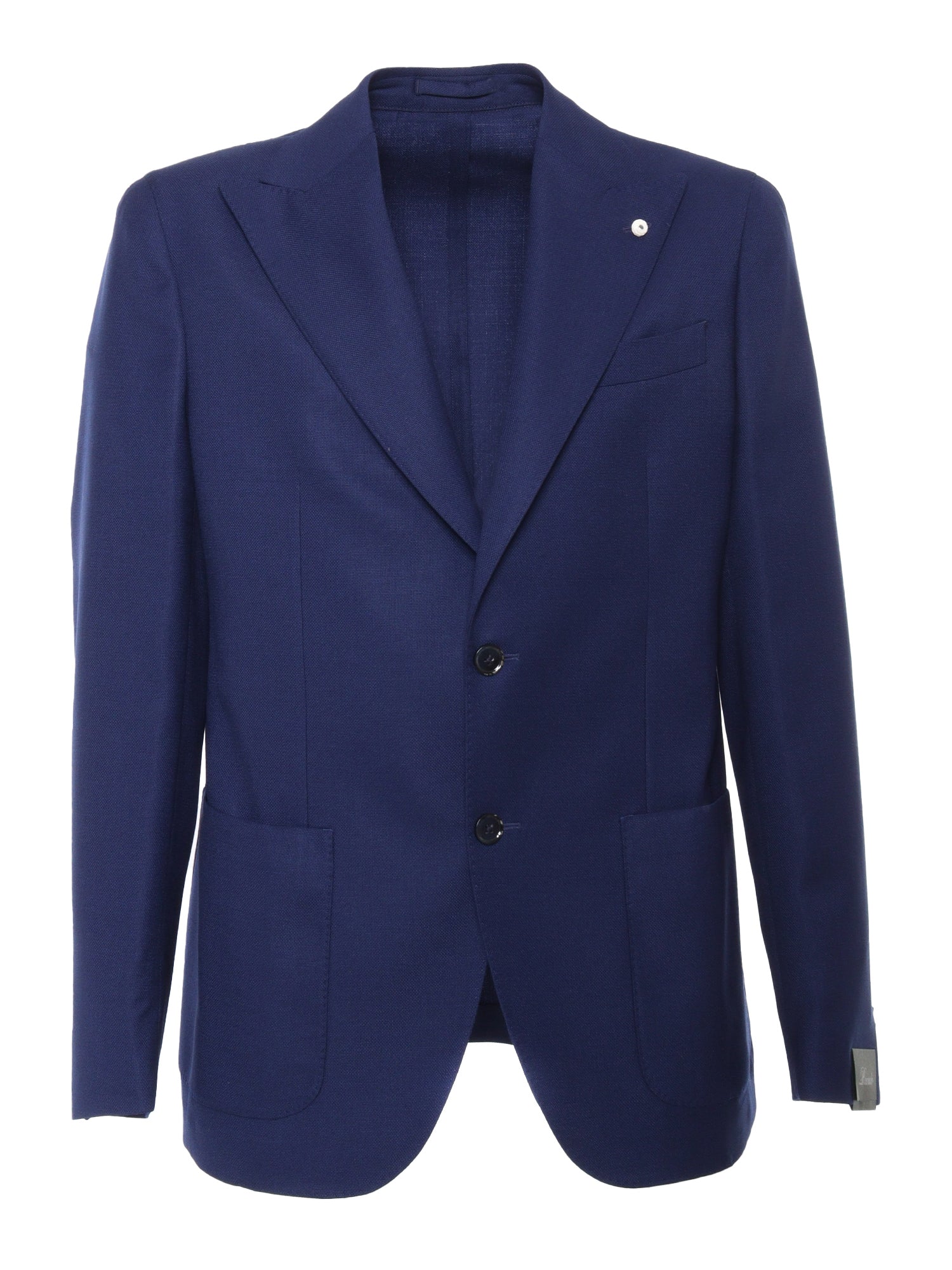 Blue single breasted blazer Virgin Wool Elastane Jacket