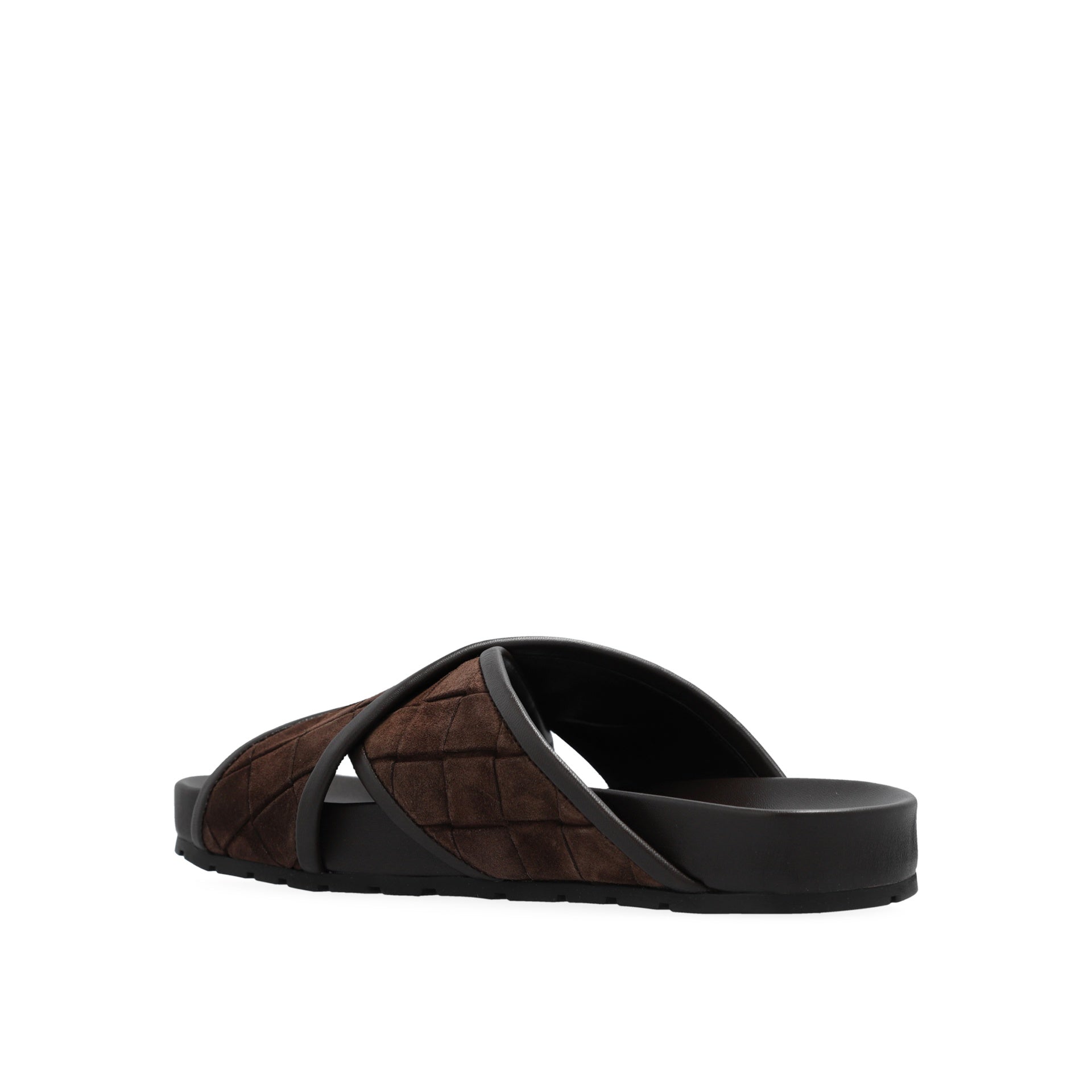 Tarik Criss Cross Sandal Brown Lamb Leather
