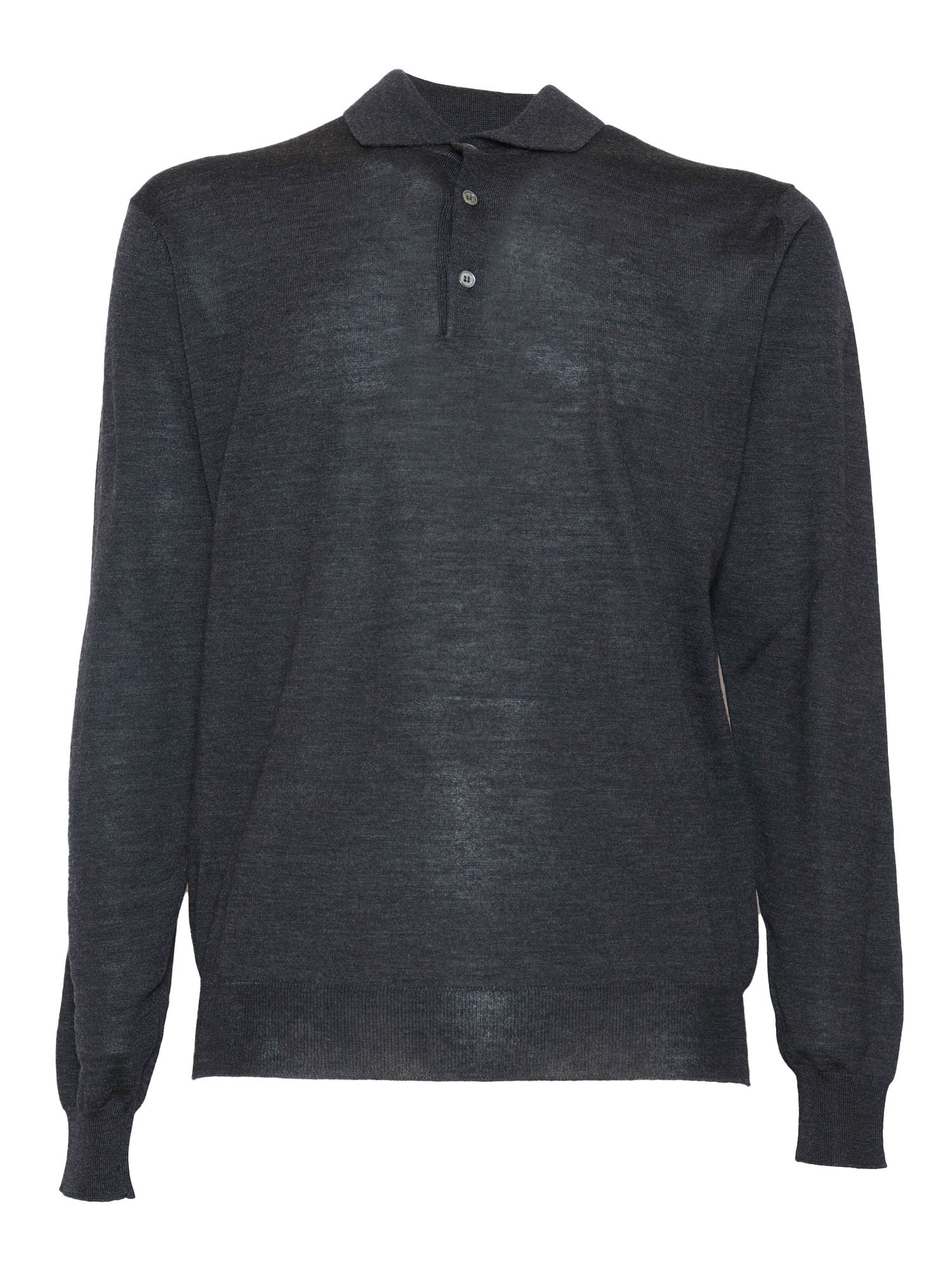 Merino Wool Polo Grey Virgin Shirt