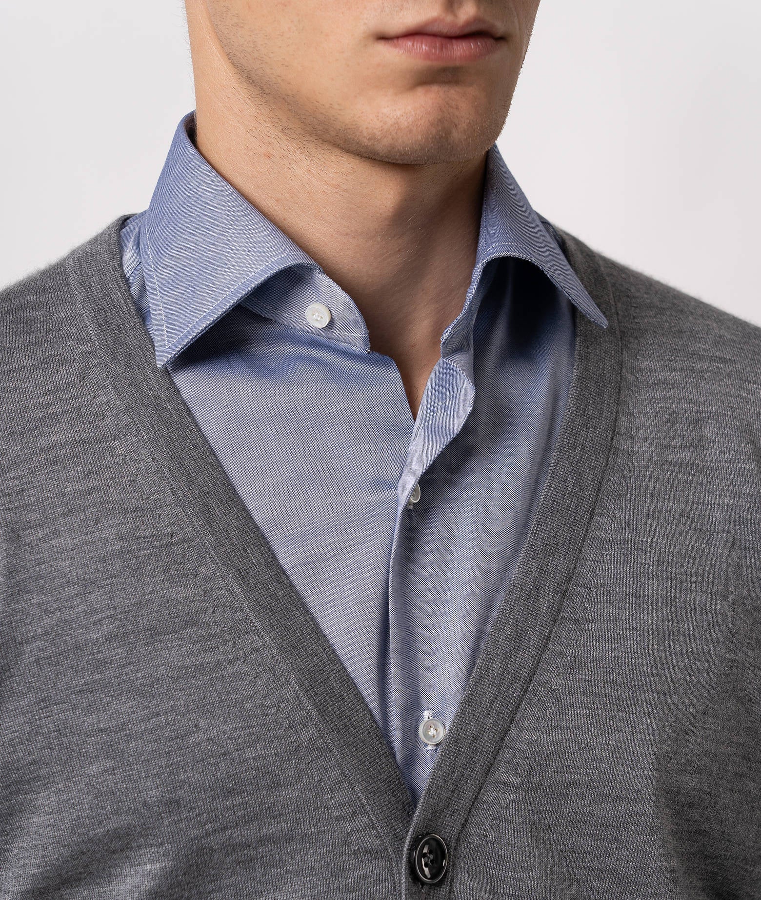 Cashmere And Silk Cardigan Ulaan Blue V Neck
