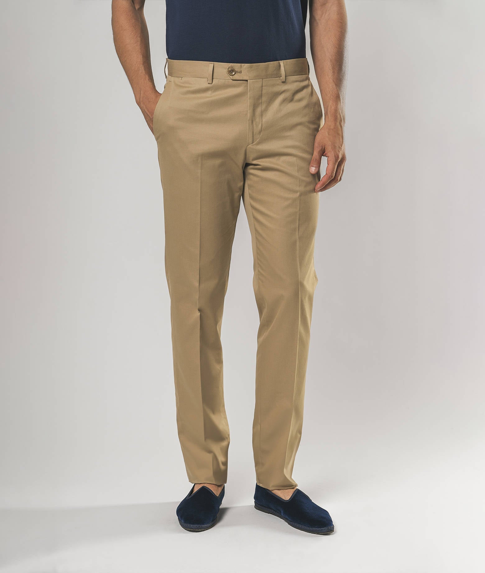 Cotton Chino Ischia Blue Sportswear Trousers