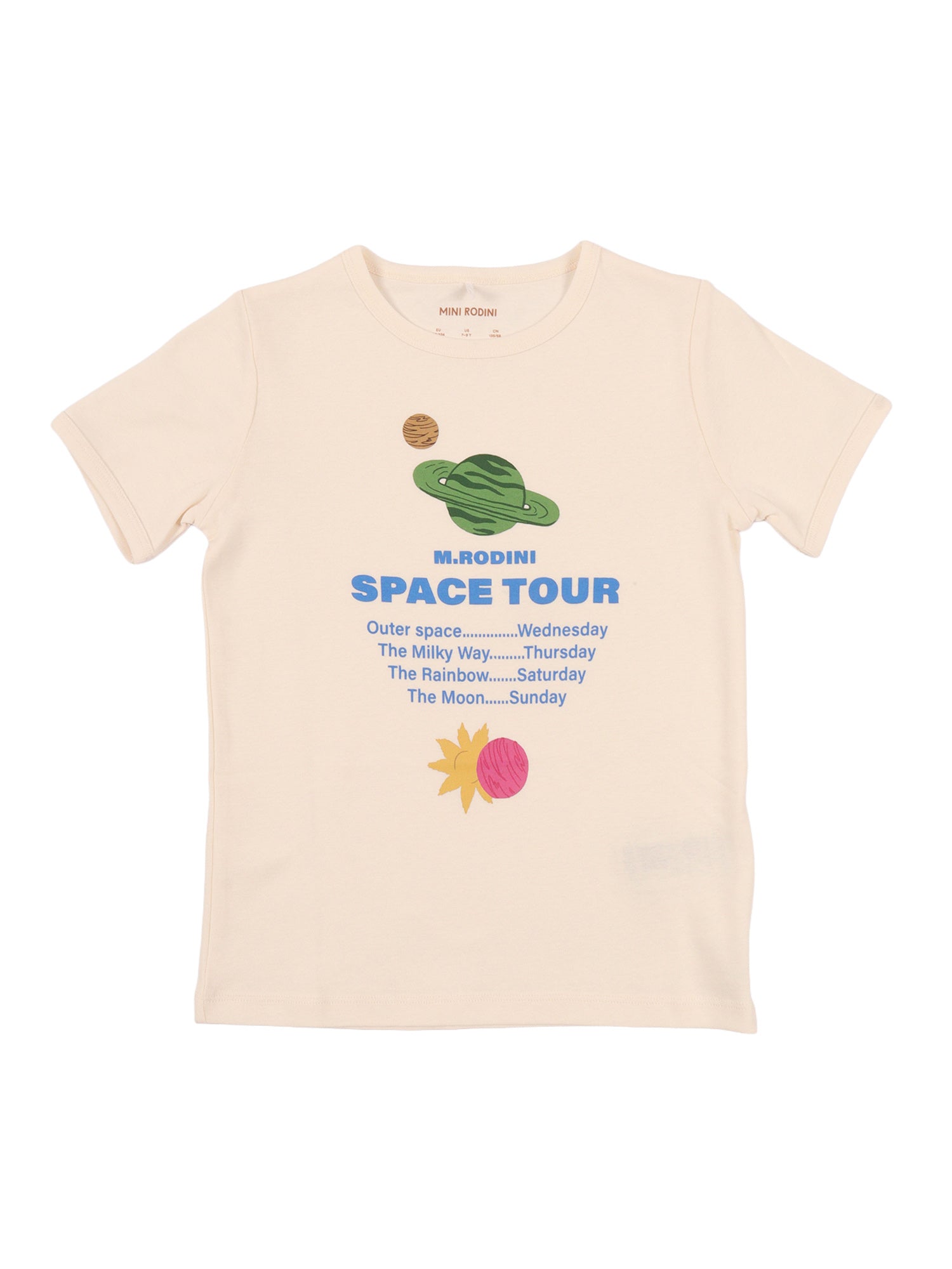 Space tour regular sp ss tee Beige Organic Cotton Short Sleeves T-shirt