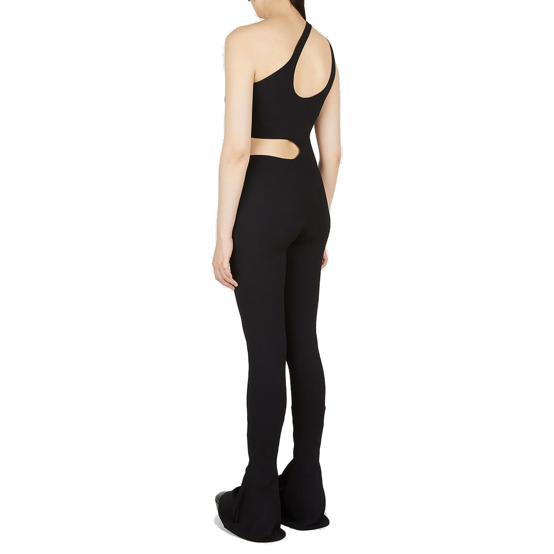 Stella Mccartney Cut Out Jumpsuit Black Viscose Polyester