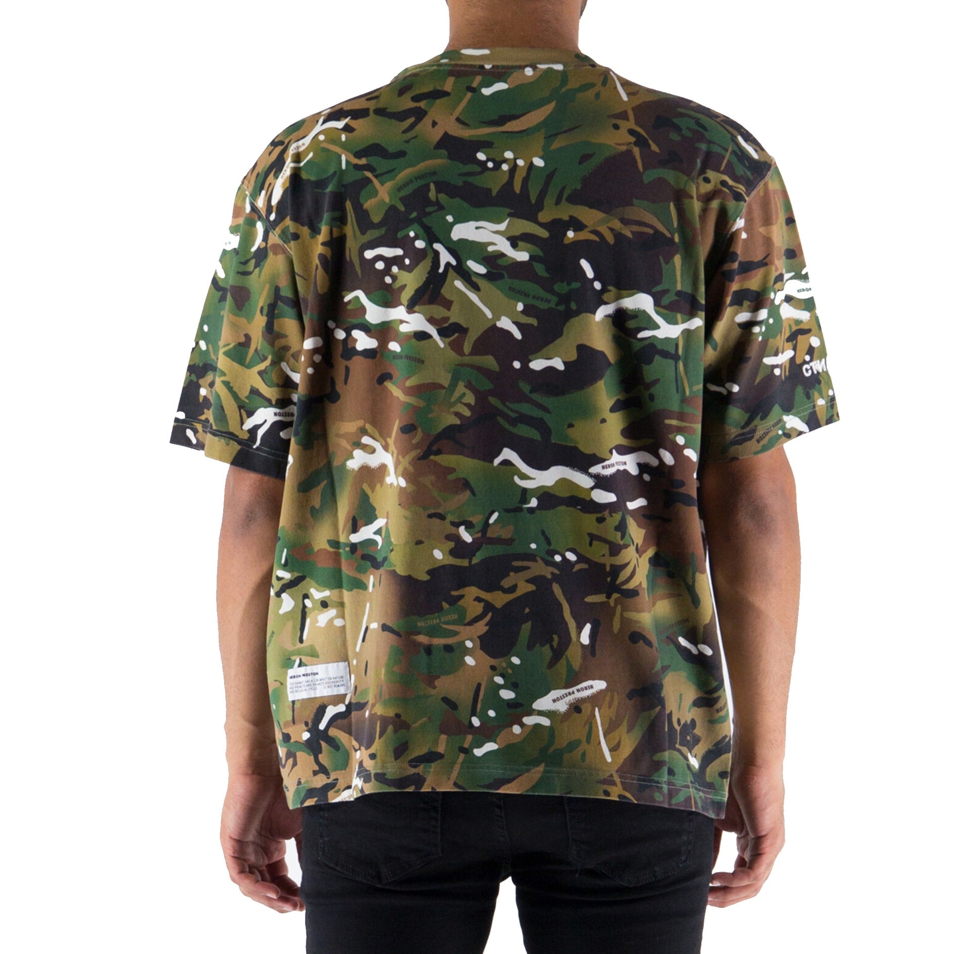 Heron Preston Camouflage T-Shirt Green Cotton