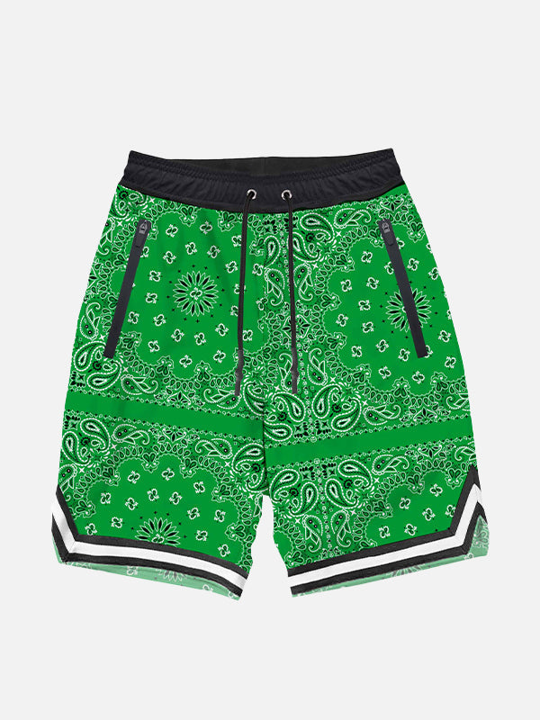 Boy Long Swim Shorts With Bandana Print __single__ Swimshort