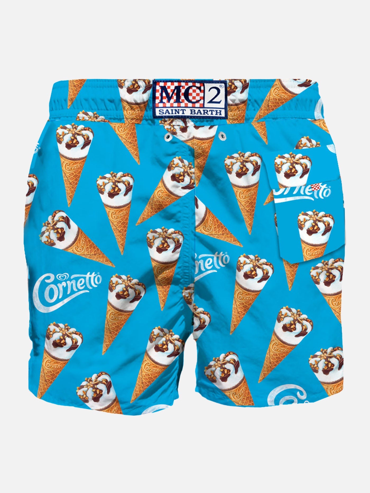 Man Classic Swim Shorts With Algida Print | Algida® Special Edition Blue Swimshort