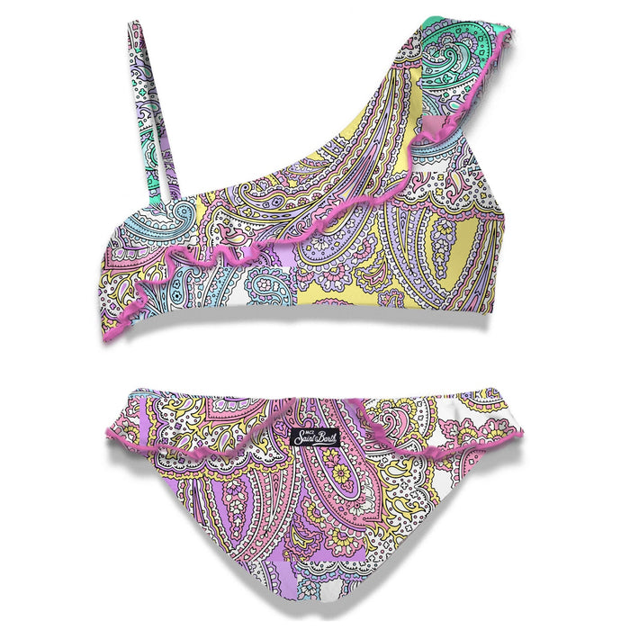 Girl One Shoulder Ruffled Bikini
