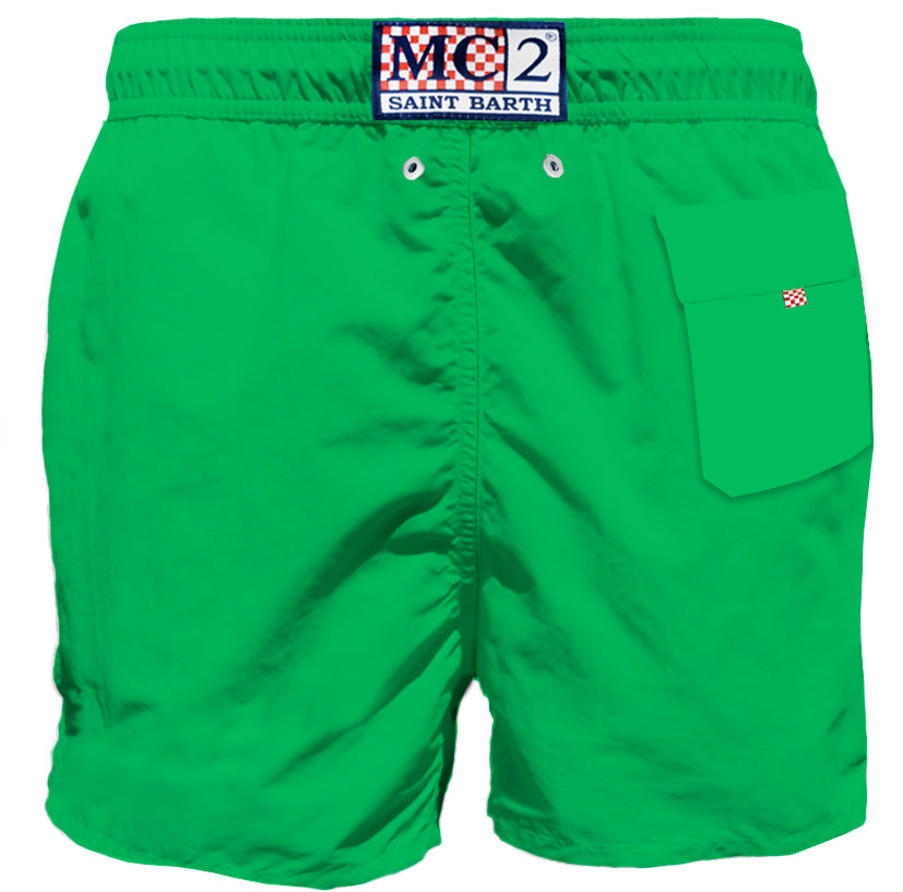 Green Man Swim Shorts With Pocket Swimshort