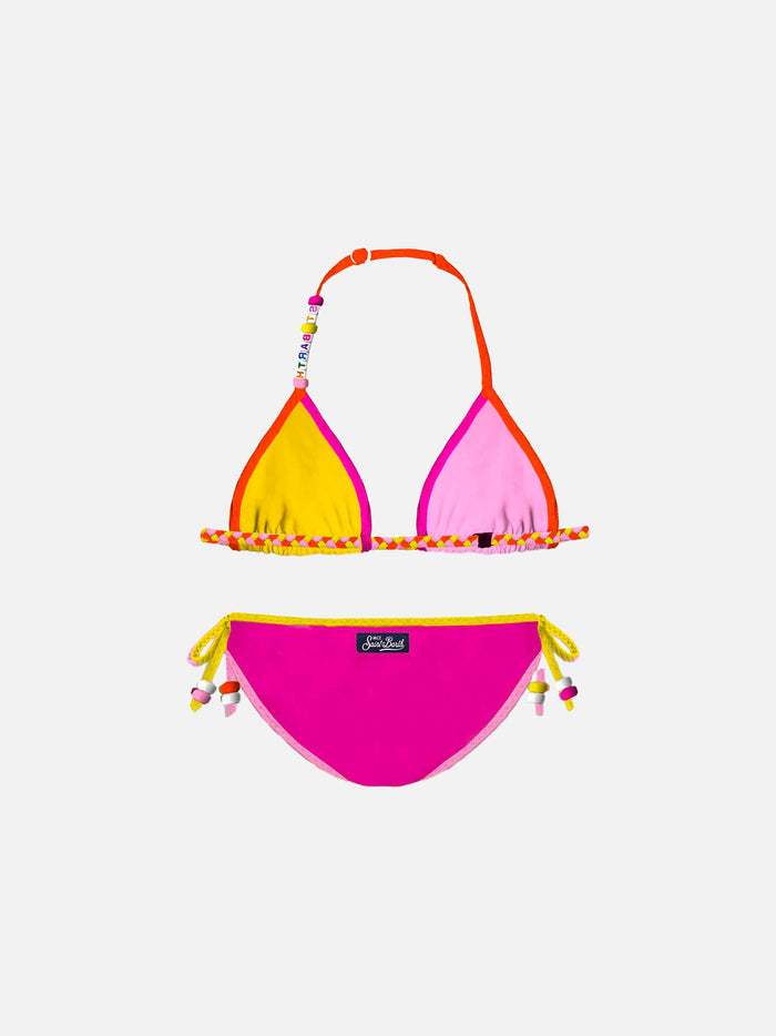 Girl Triangle Bikini With Charms __single__