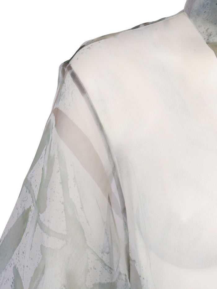 Blouse Green Polyester Shirt