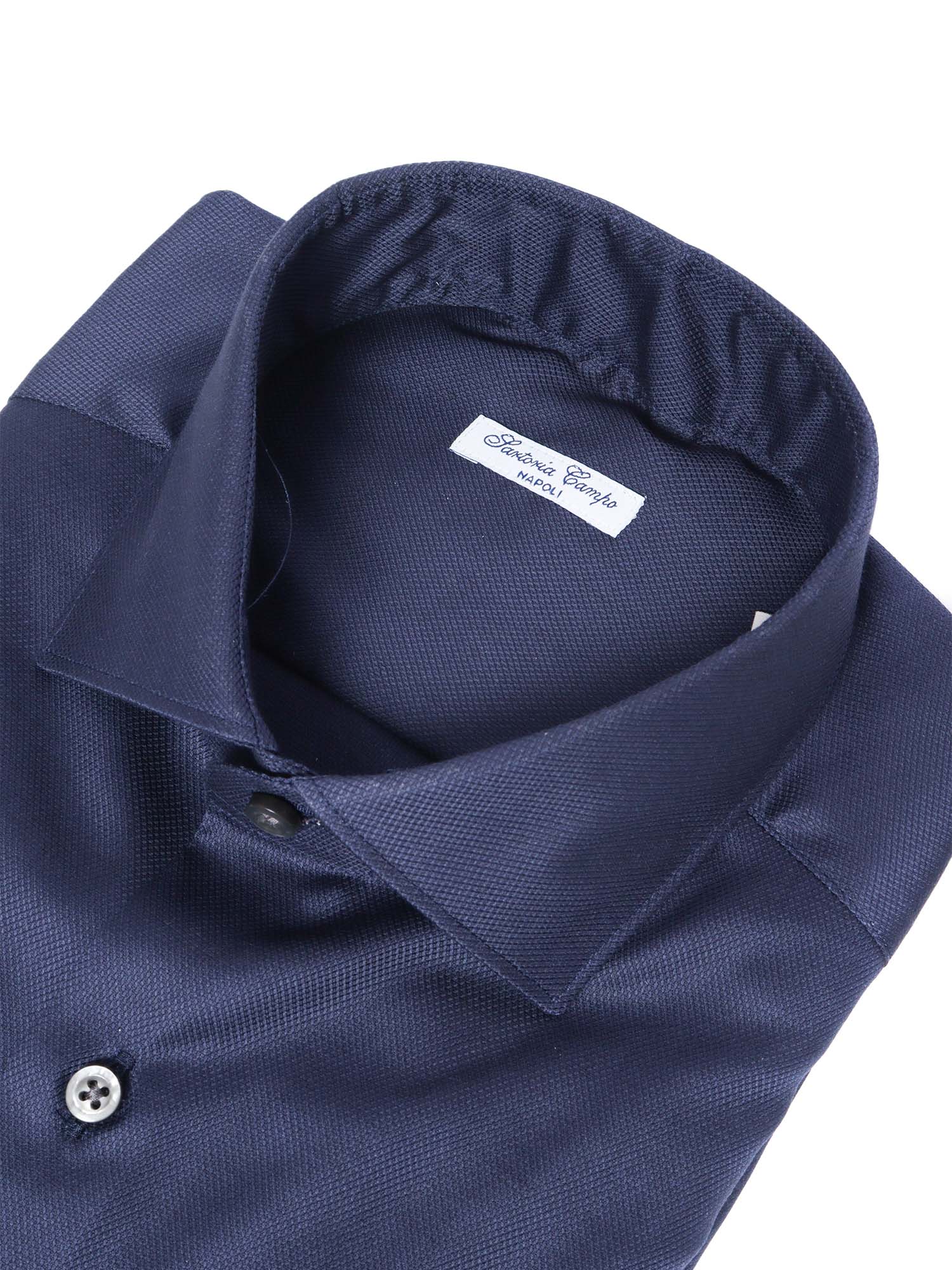 Stretch Shirt Blue Cotton Elastane