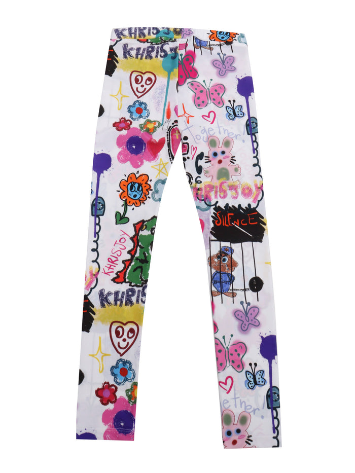 Graffiti Love Leggings Polyamide Elastane