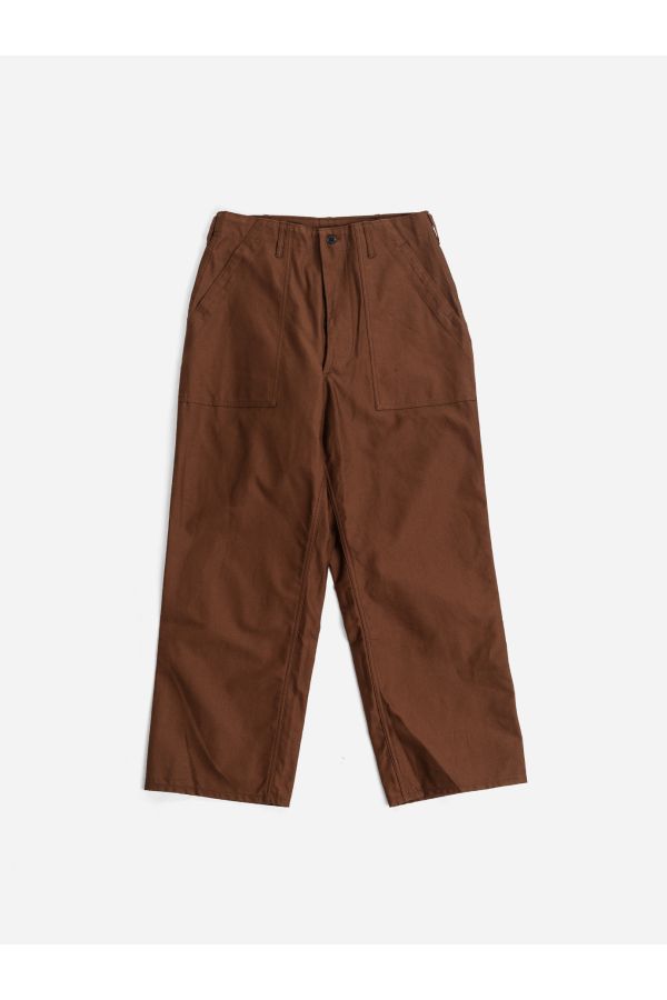 Tuki Hand-woven cotton trousers in brown