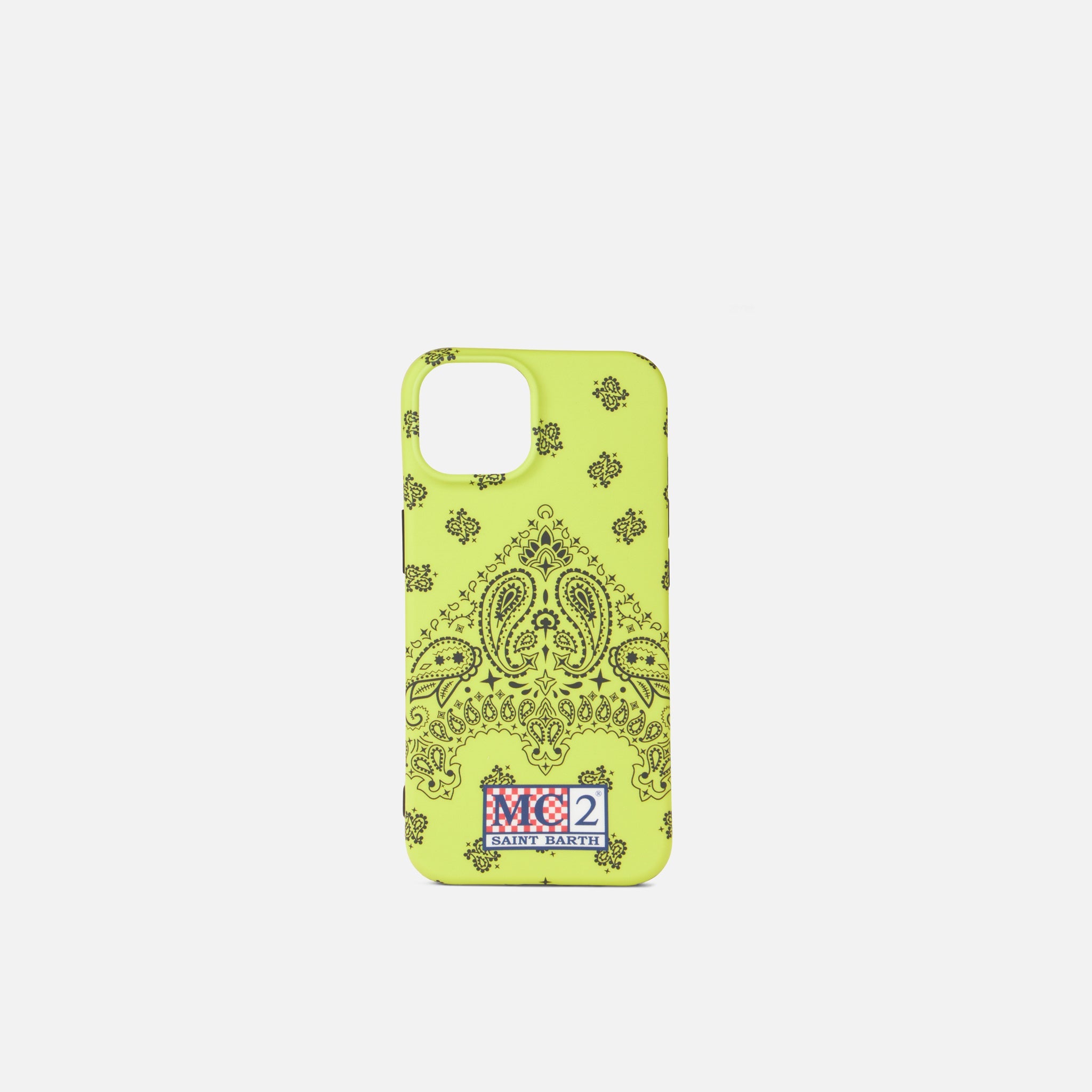 Cover For Iphone 13 - 14 With Bandanna Print Fluo