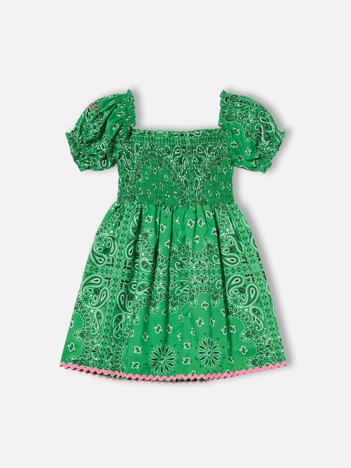 Girl Dress Bandanna Print __single__