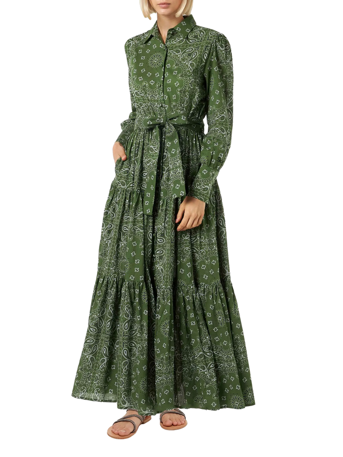 Green Bandana Long Dress Jensen