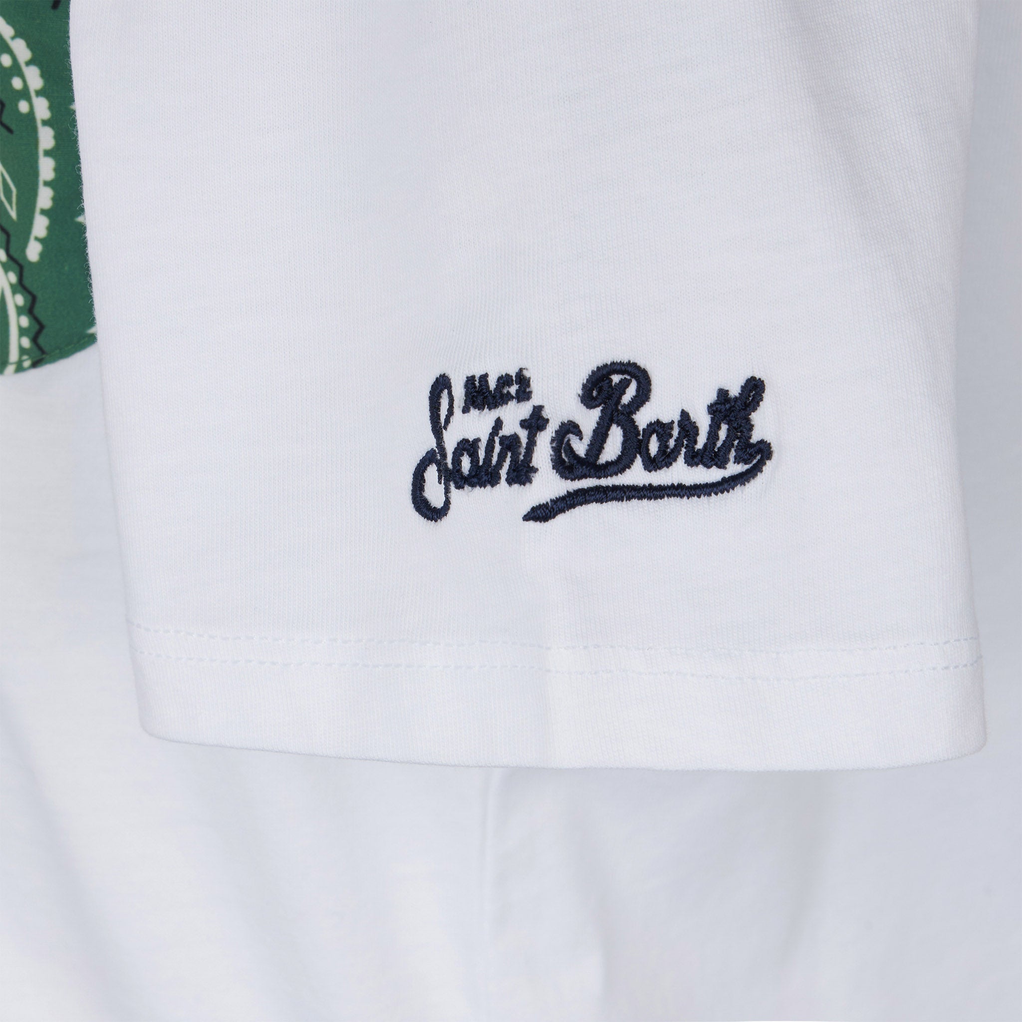 Boy Cotton T-Shirt With Printed Pocket Green