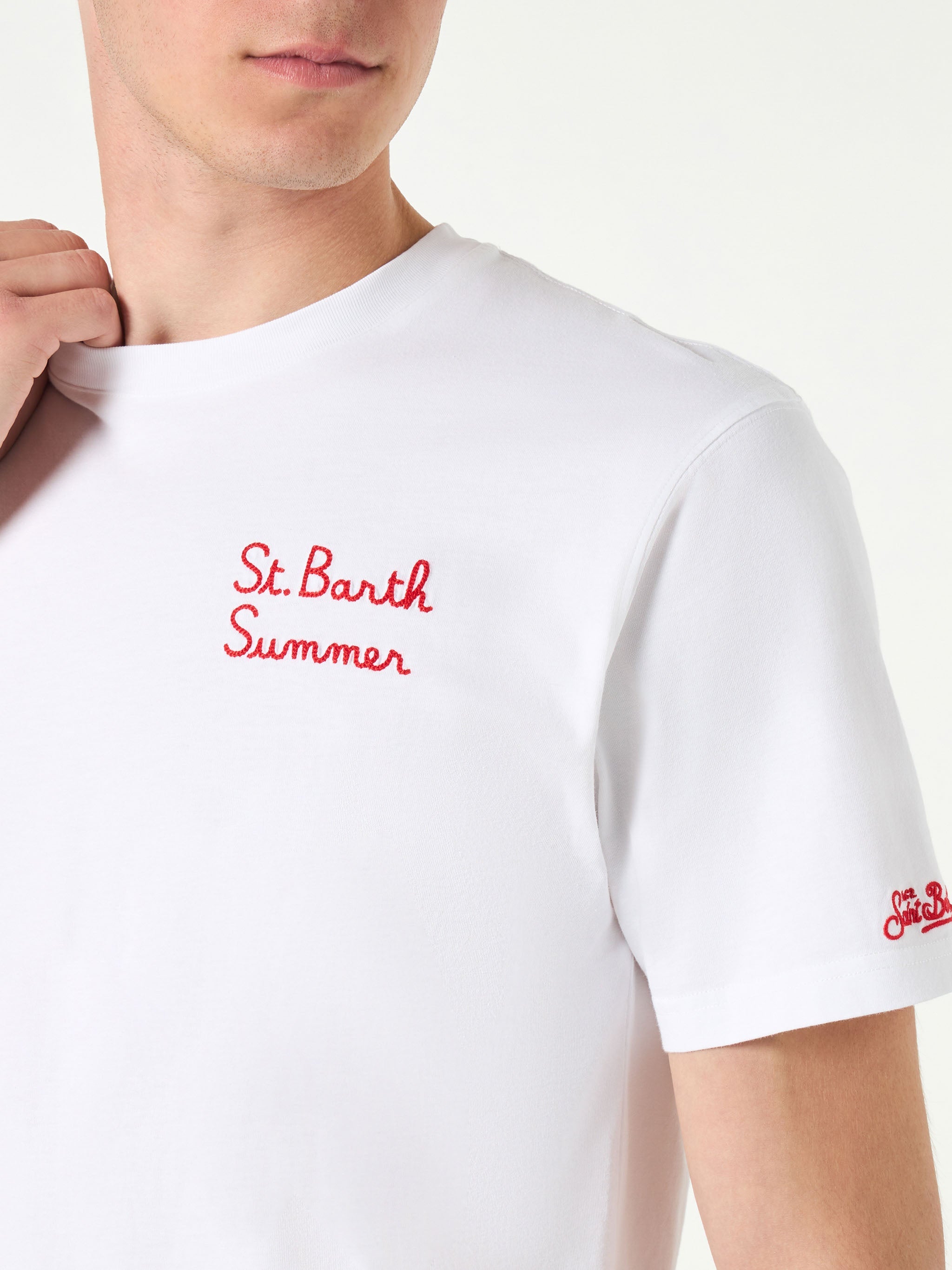 Man Cotton T-Shirt With Simpson Family Print | The Special Edition White