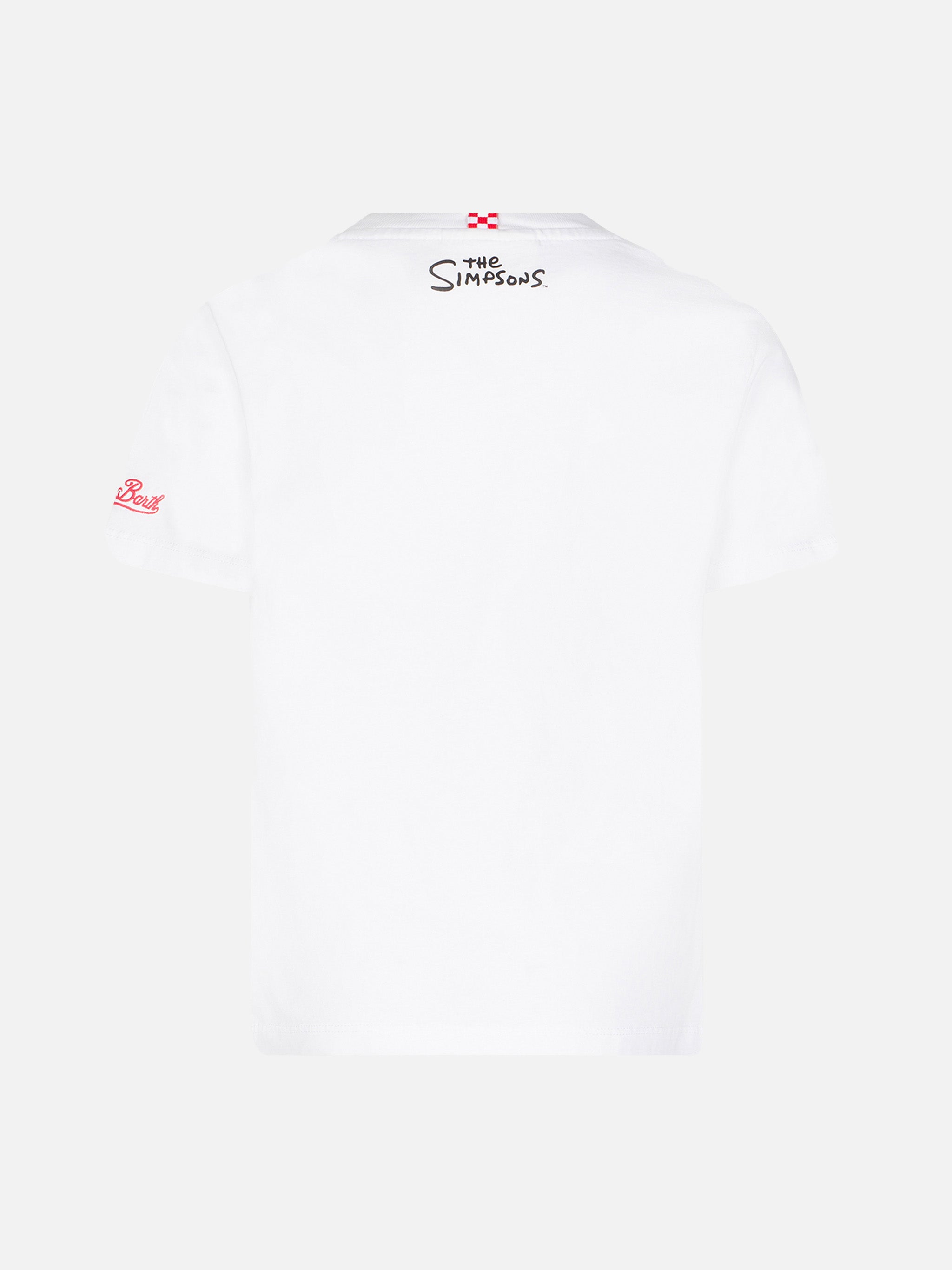 Boy Cotton T-Shirt With Devil Bart Print | The Simpsons Special Edition White