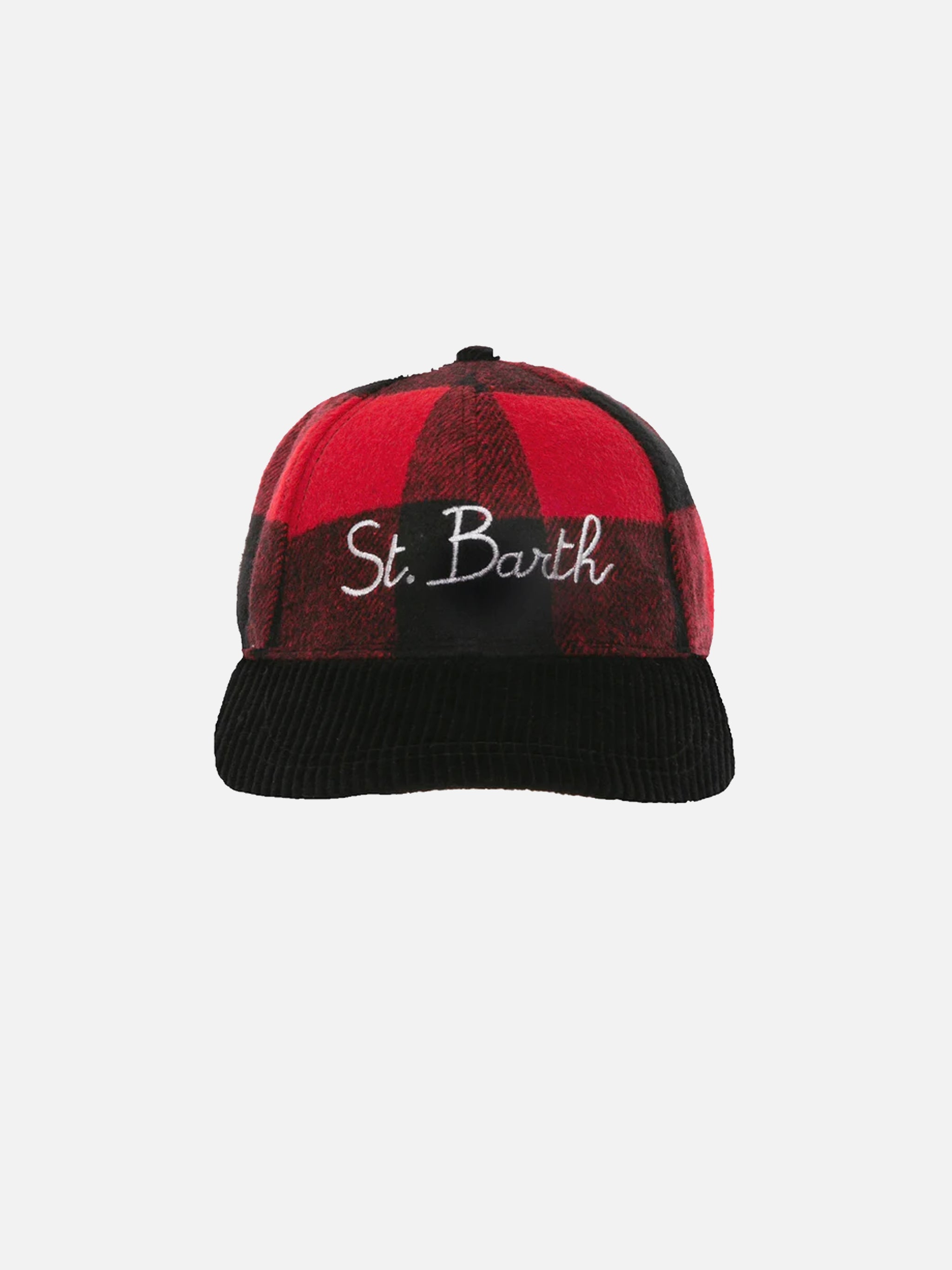 Baseball Cap With St. Barth Embroidery Red Hat