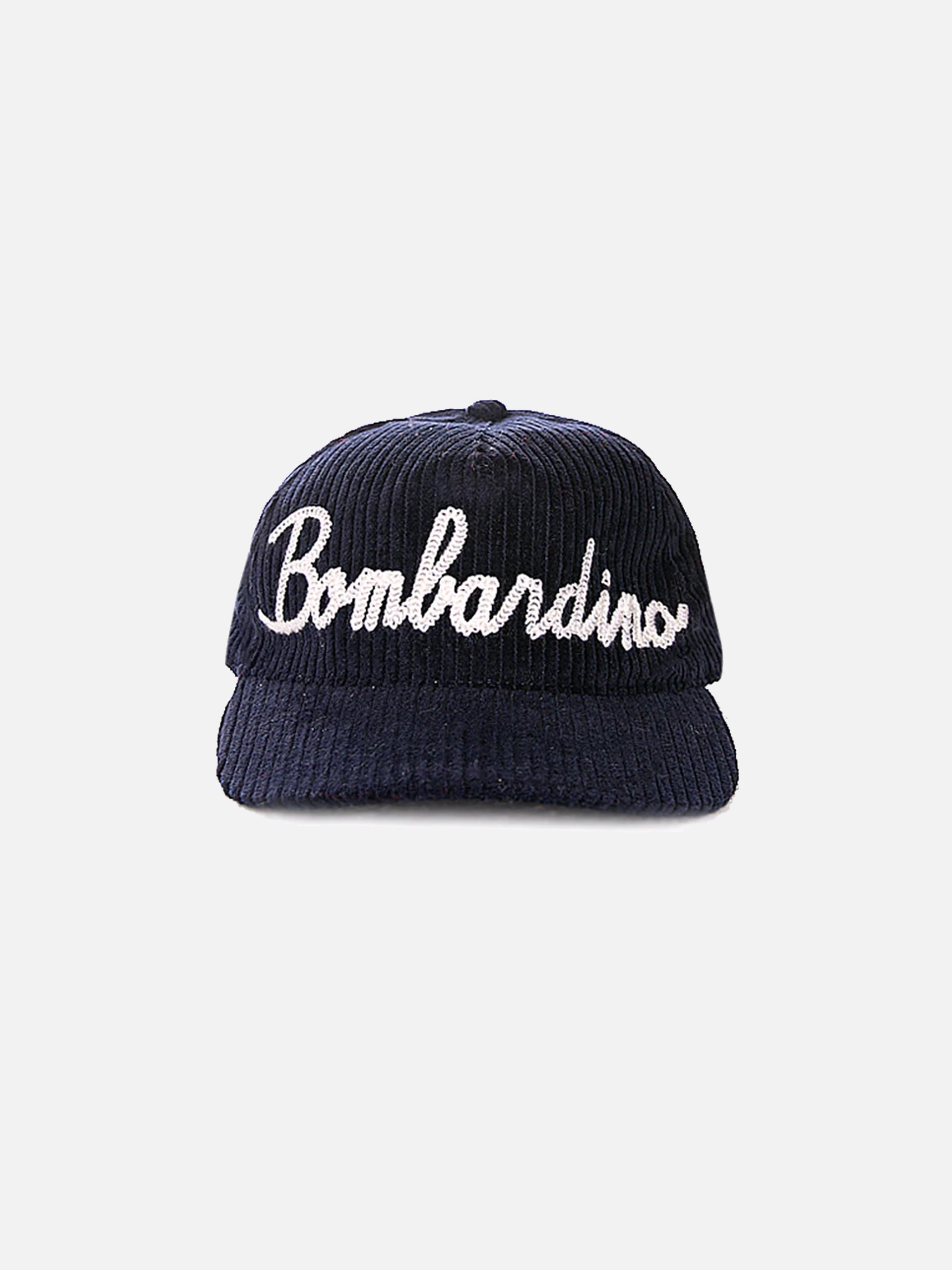 Baseball Corduroy Cap With Bombardino Embroidery Blue Hat