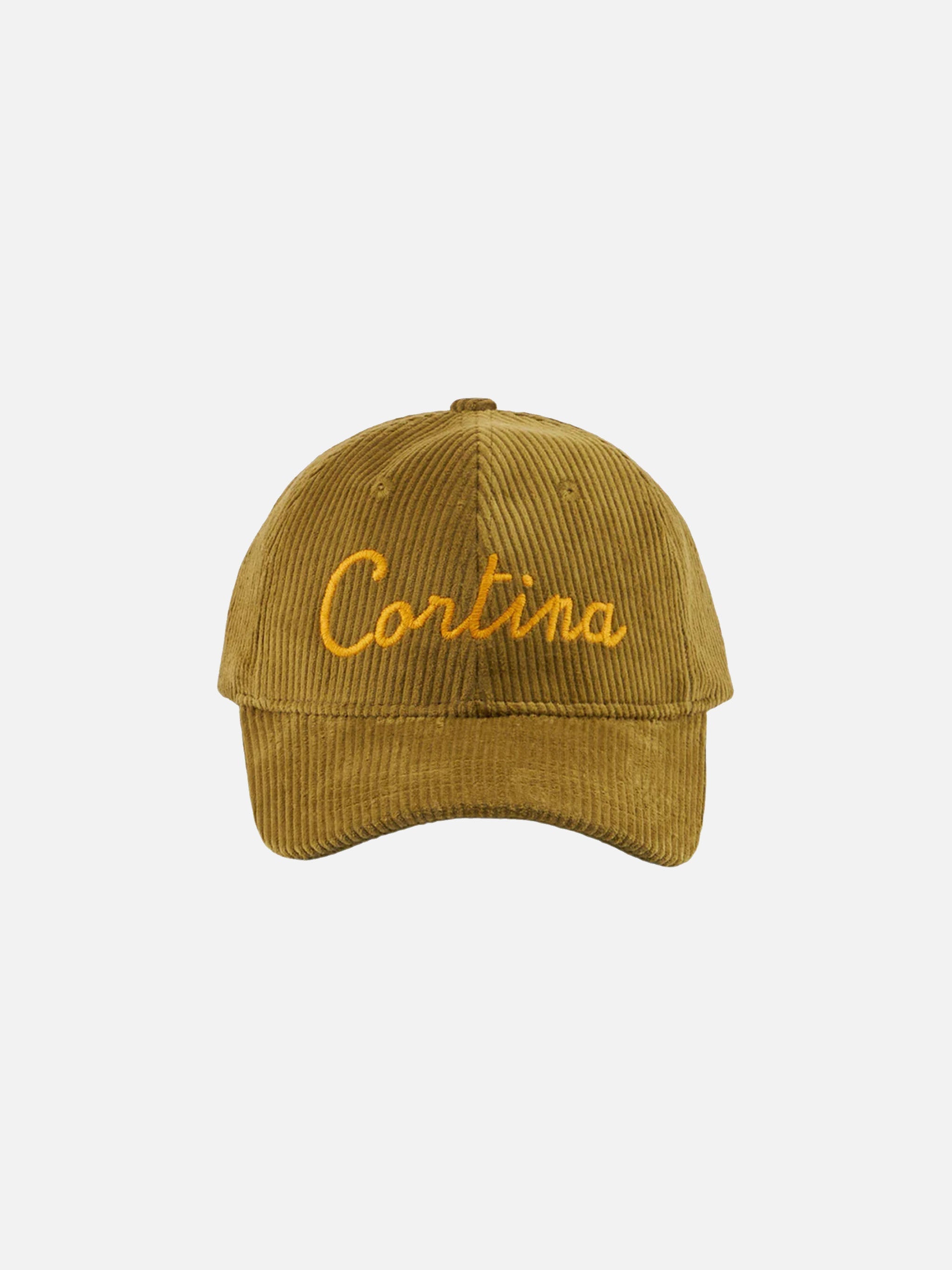 Baseball Corduroy Cap With Cortina Embroidery Green Hat