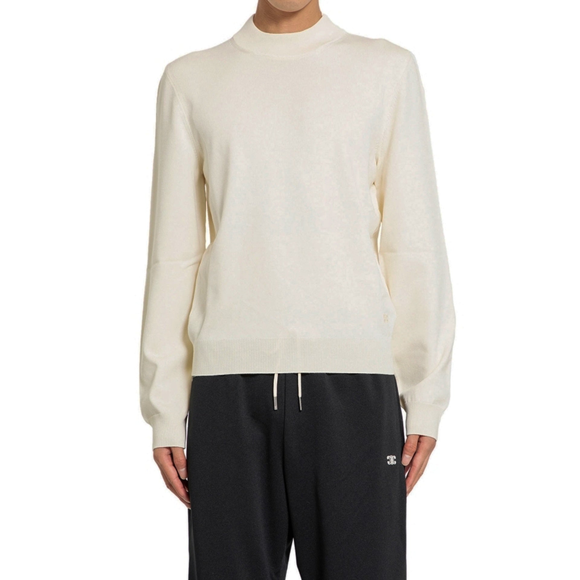 Triomphe Wool Sweater White Elastane Polyamide