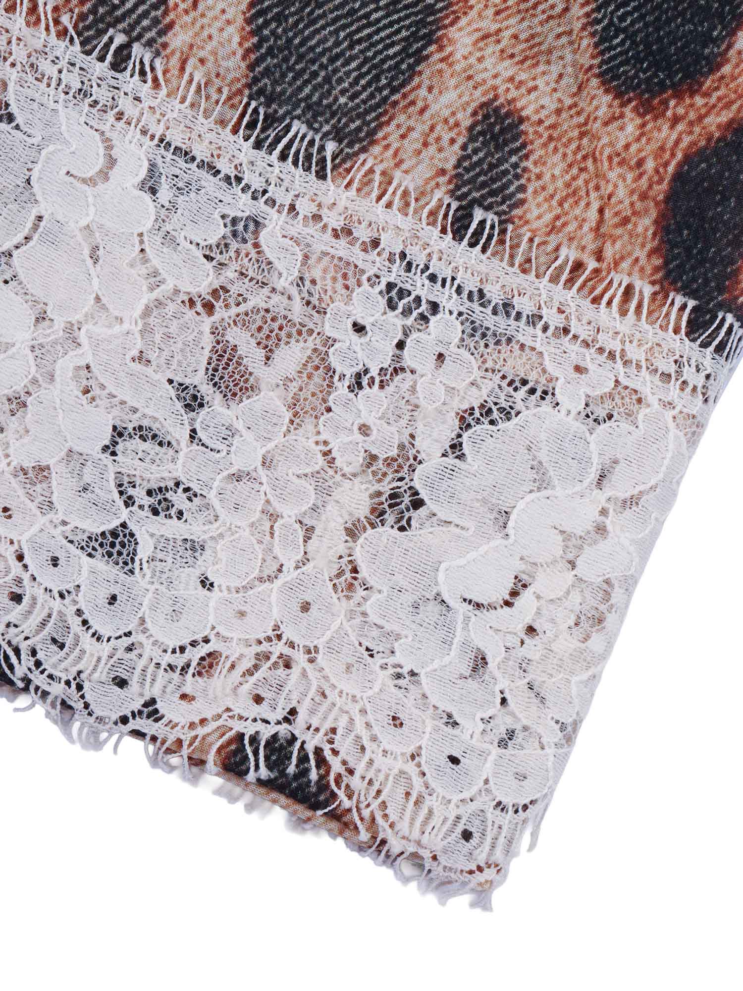 Silk Scarf Brown Neckerchief
