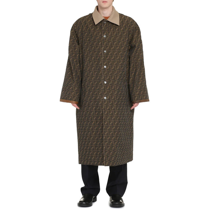Reversible Trench Coat Beige Cotton
